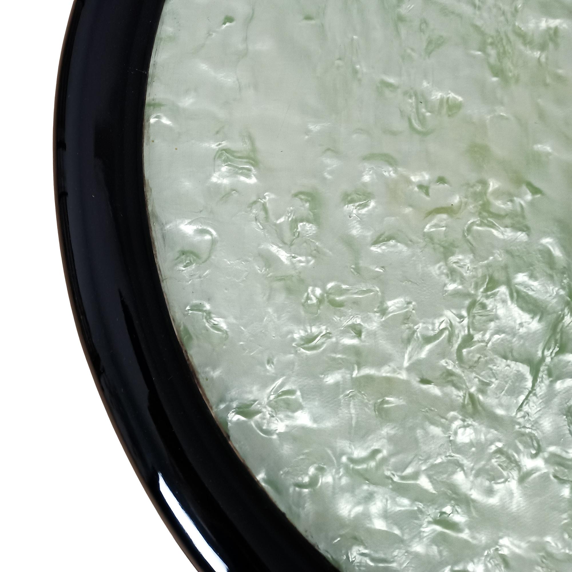 Acrylic Side table in green celluloid – France 1925 For Sale