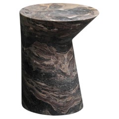 iO Side Table in Grey Orobico Marble, Small by Adolfo Abejon for FORMAR
