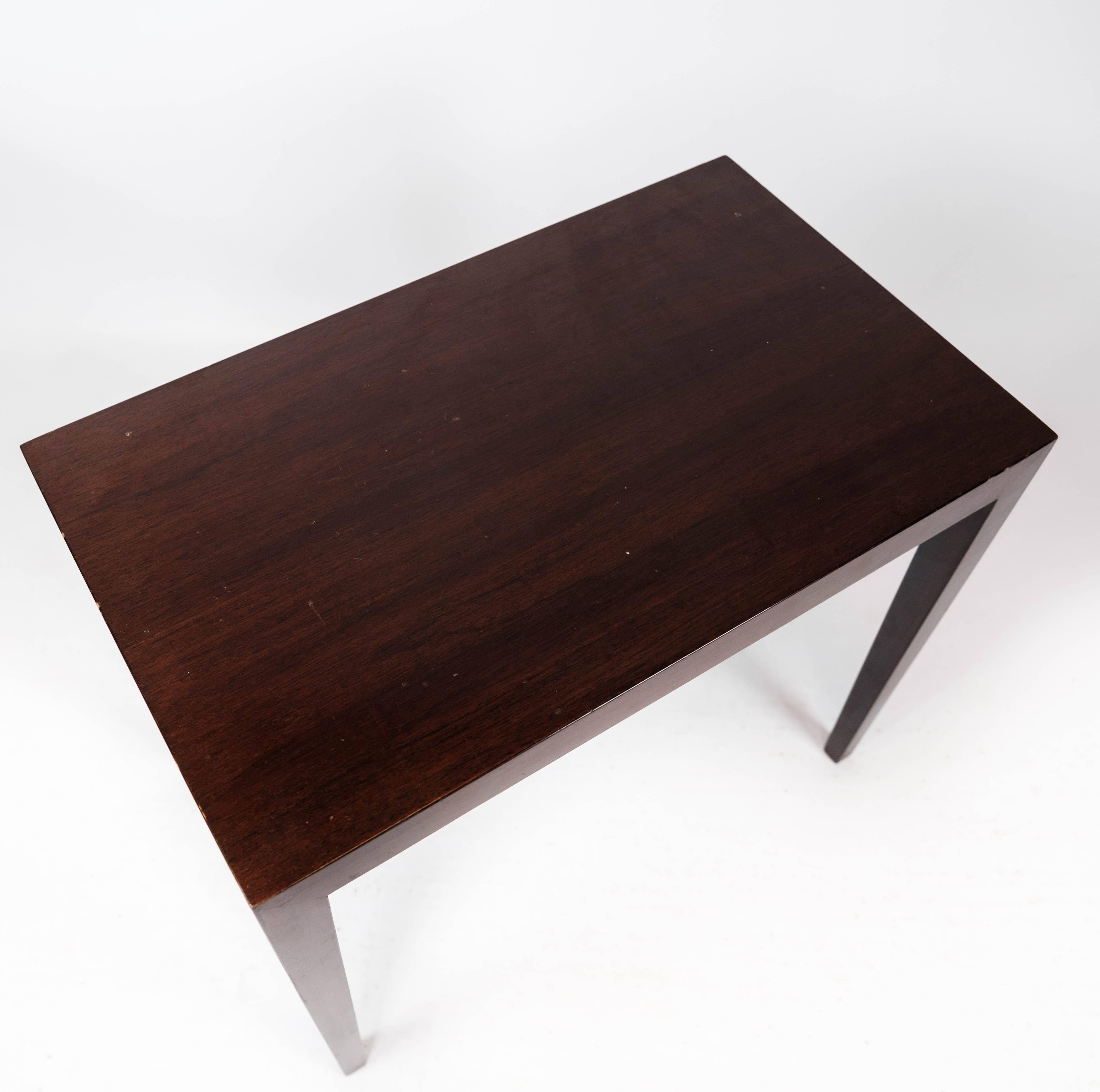 Side Table in Mahogany Designed by Severin Hansen for Haslev Furniture, 1960s In Good Condition For Sale In Lejre, DK