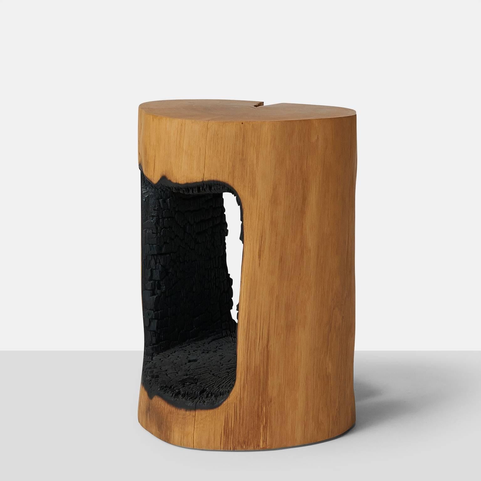 Side table in oak by Kaspar Hamacher.
A circular ausgebrannt side table by Kaspar Hamacher created by burning out the interior. Almond & Company is the exclusive gallery in the U.S. representing this artist.
Netherlands, circa 2016.