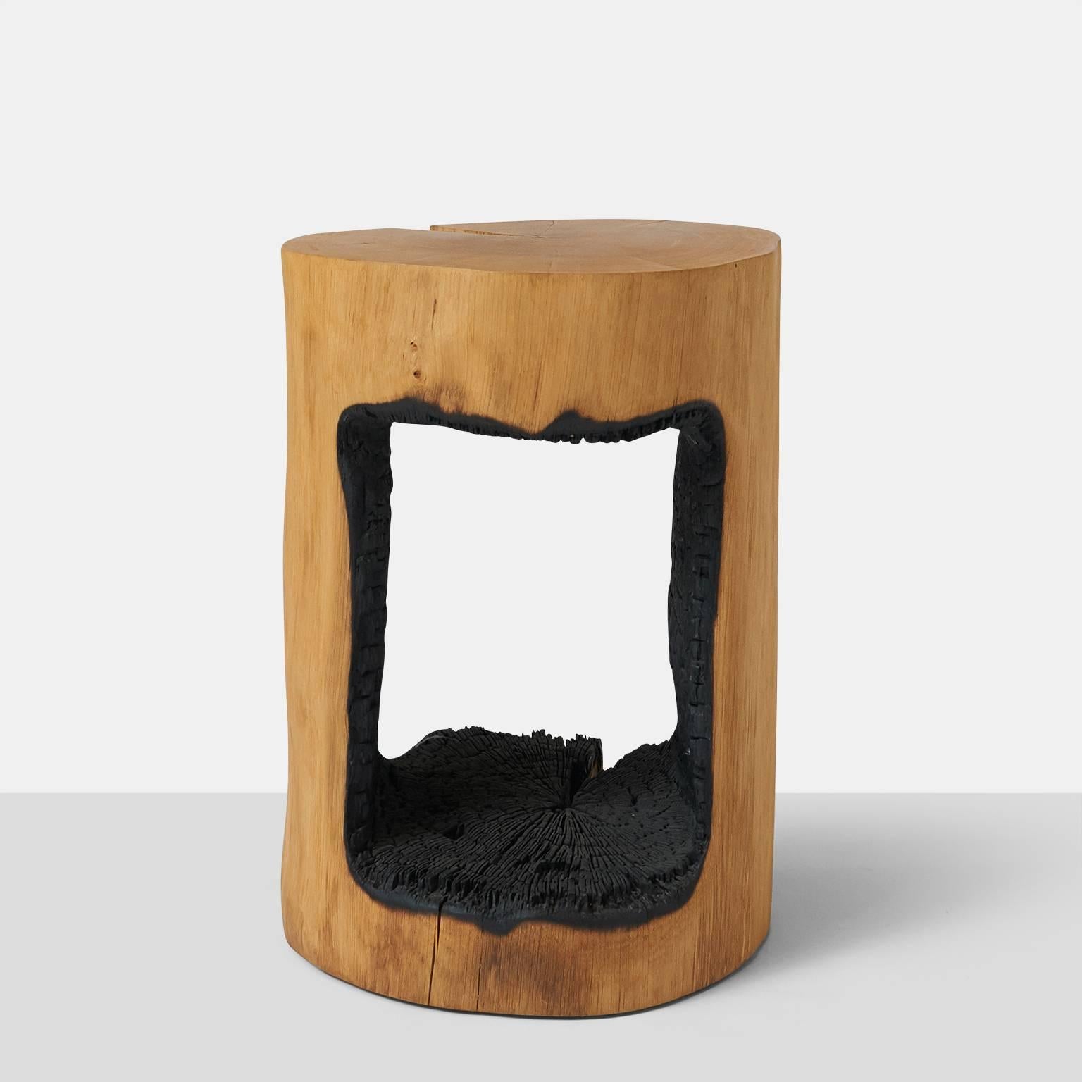 Organic Modern Side Table in Oak by Kaspar Hamacher