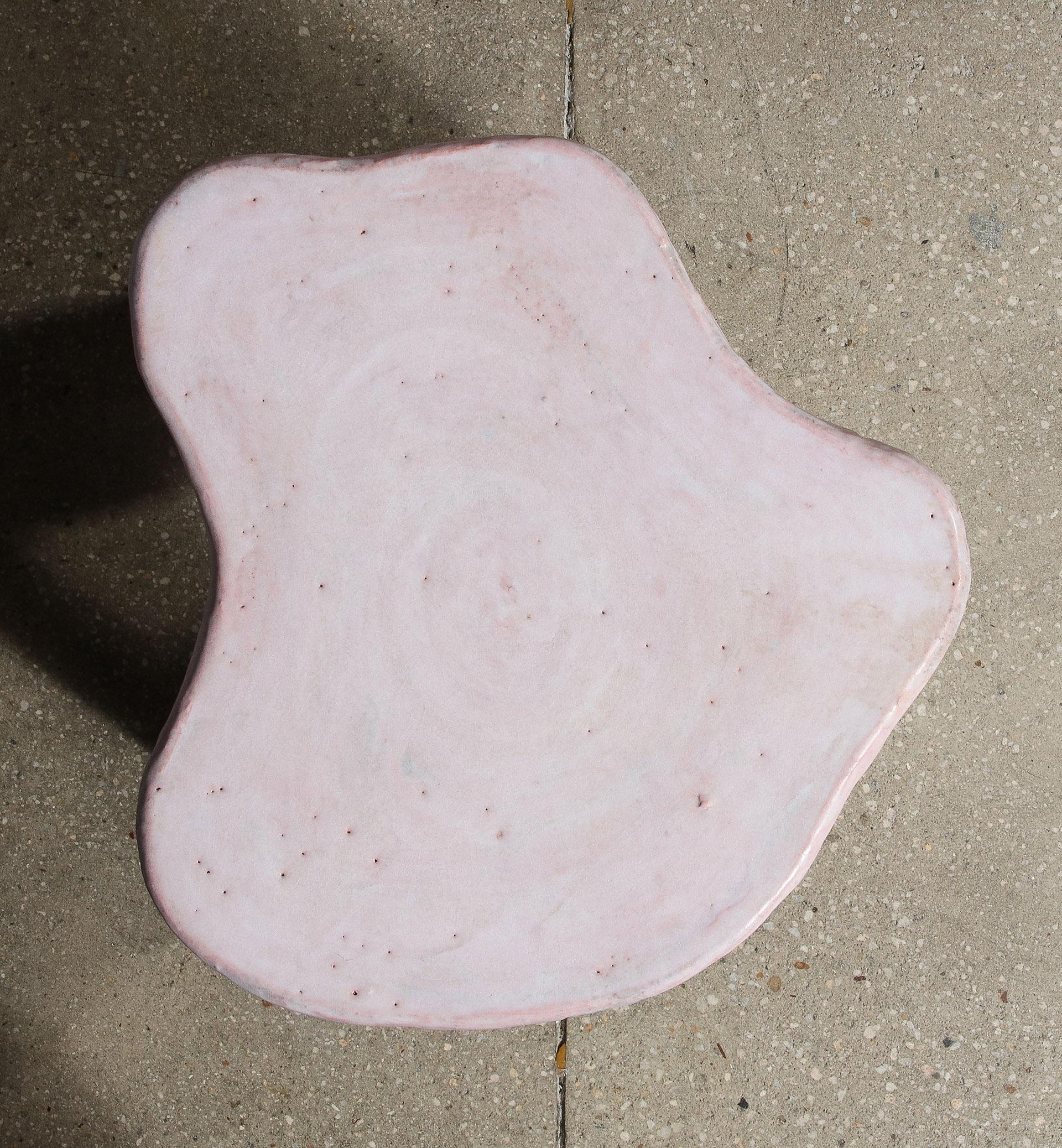 Side Table in Rose by River Valadez For Sale 1