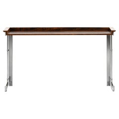 Mesa auxiliar de palisandro y acero cromado de Jan Lunde Knudsen, años 60