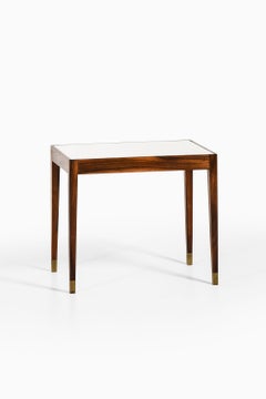 Side Table in Rosewood and Glass, 1960's