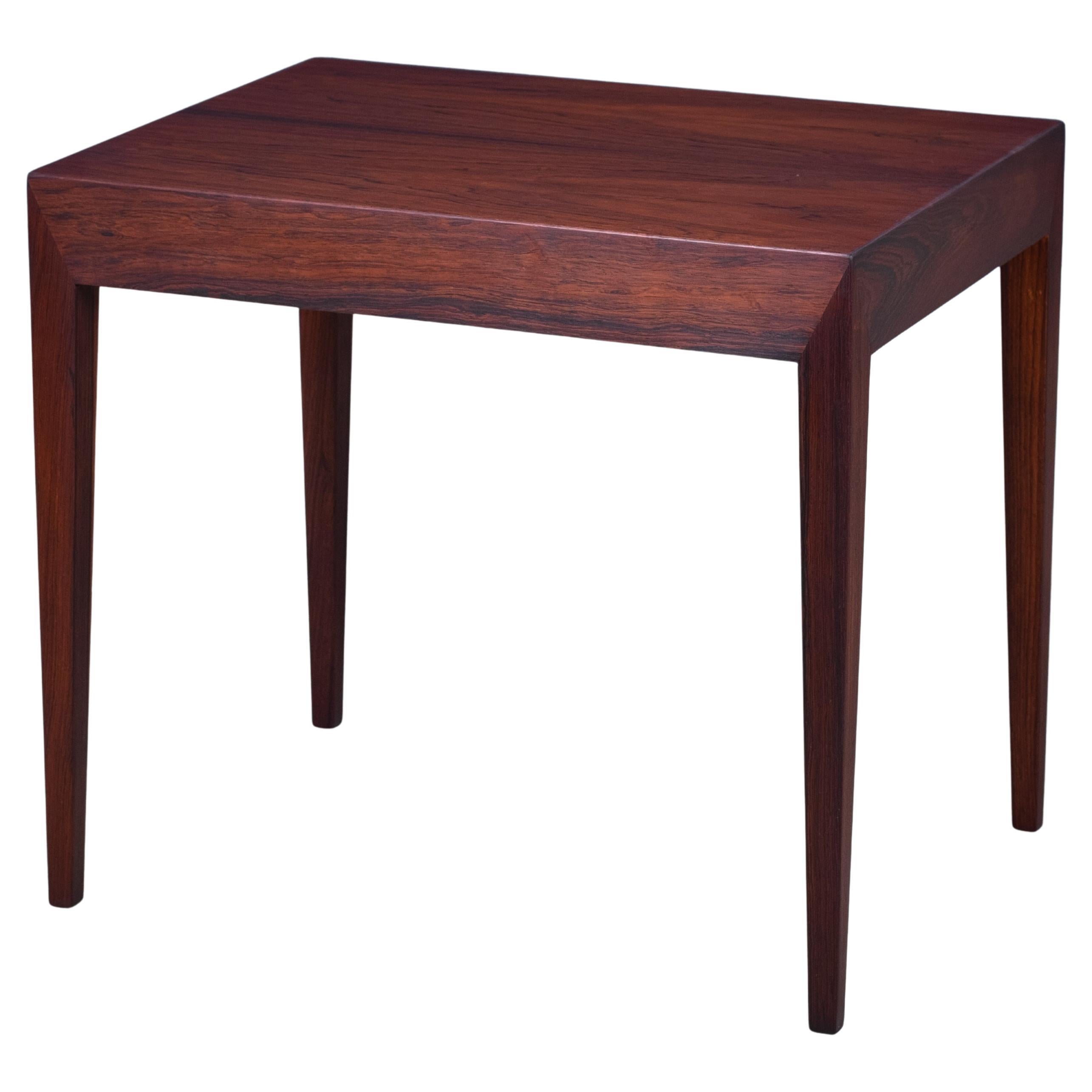 Side Table in Rosewood by Severin Hansen for Haslev, 1950s