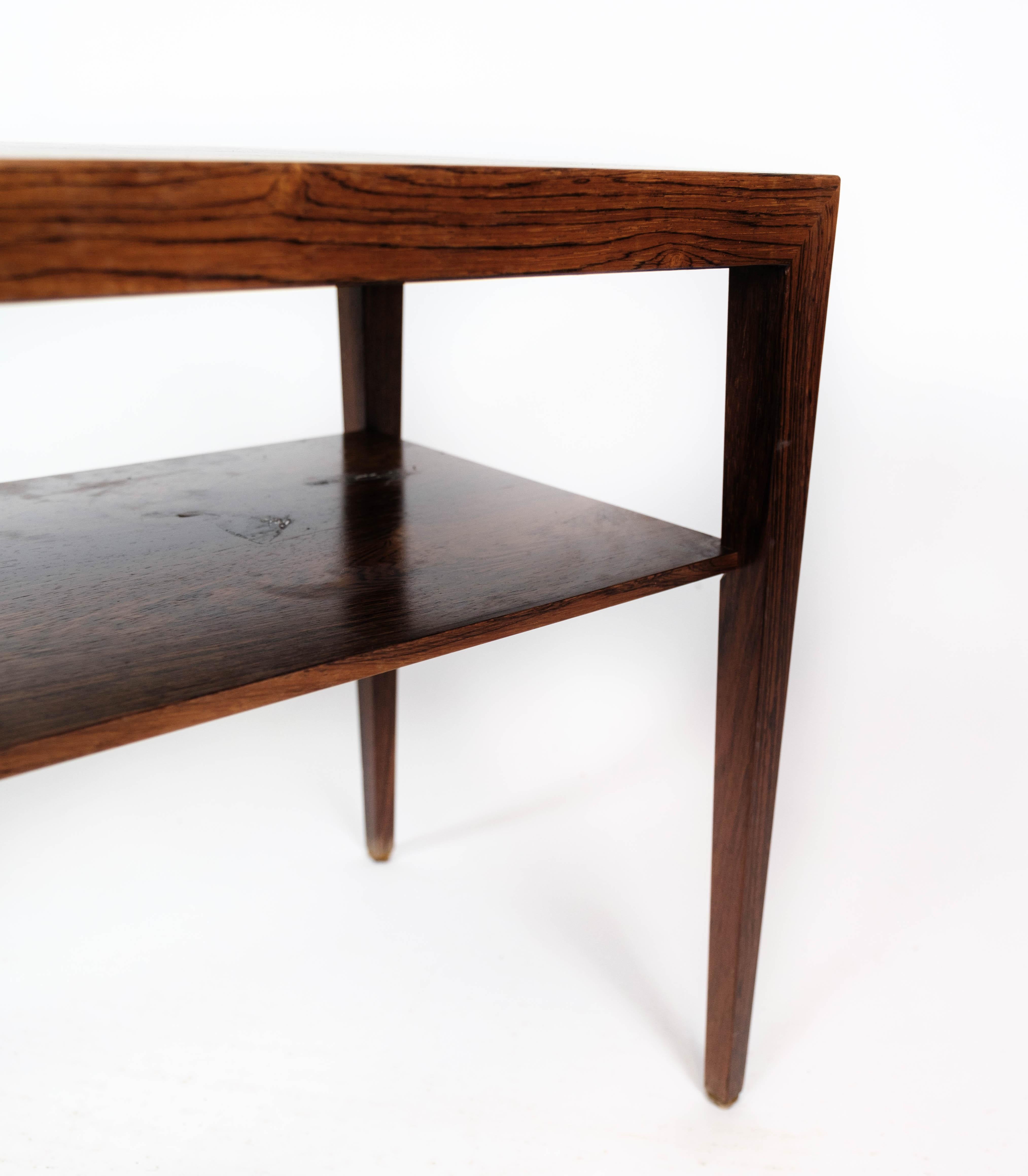 Mid-20th Century Side Table Made In Rosewood By Severin Hansen For Haslev Furniture From 1960s For Sale
