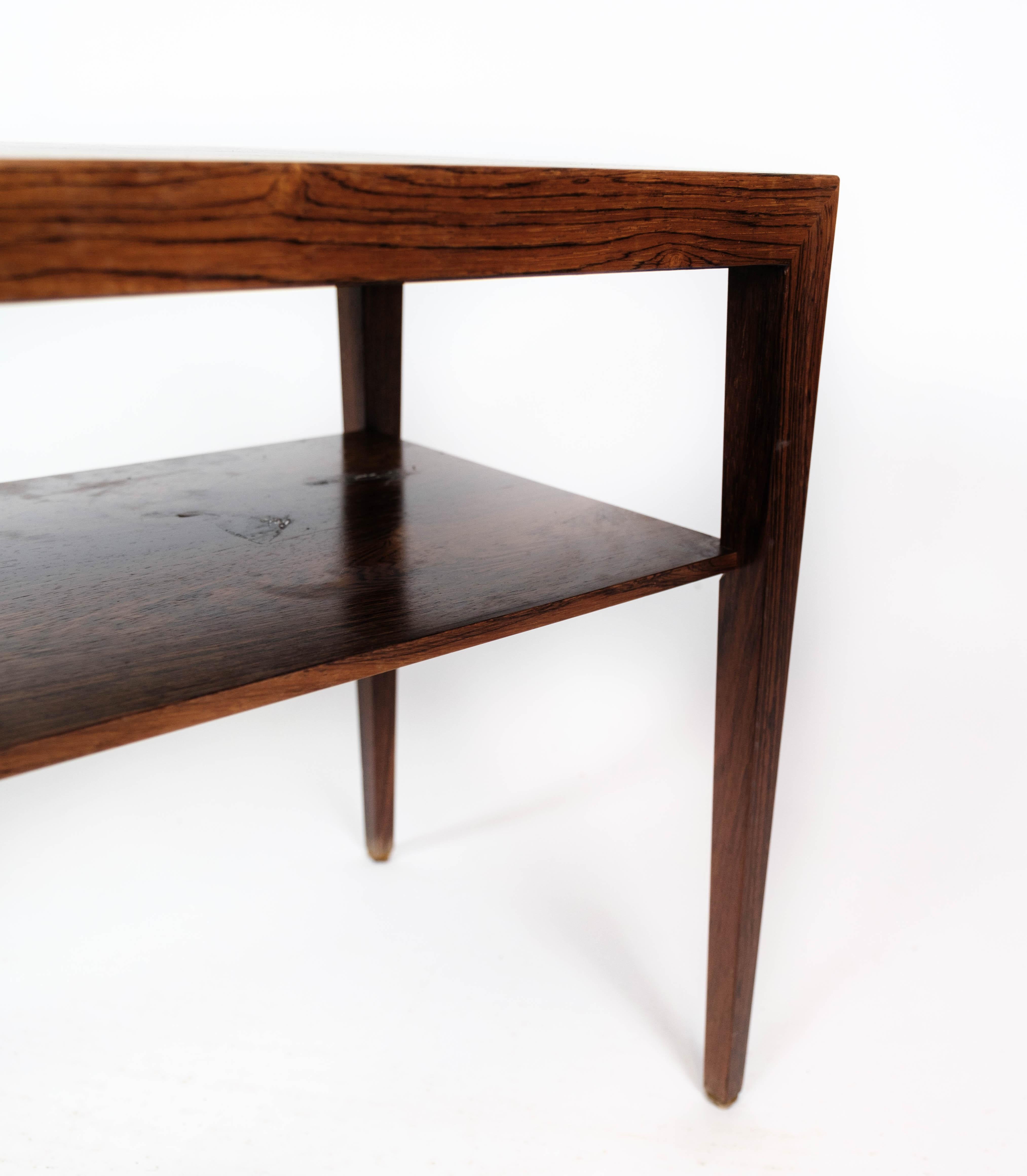 Mid-20th Century Side Table in Rosewood by Severin Hansen for Haslev, 1960s For Sale