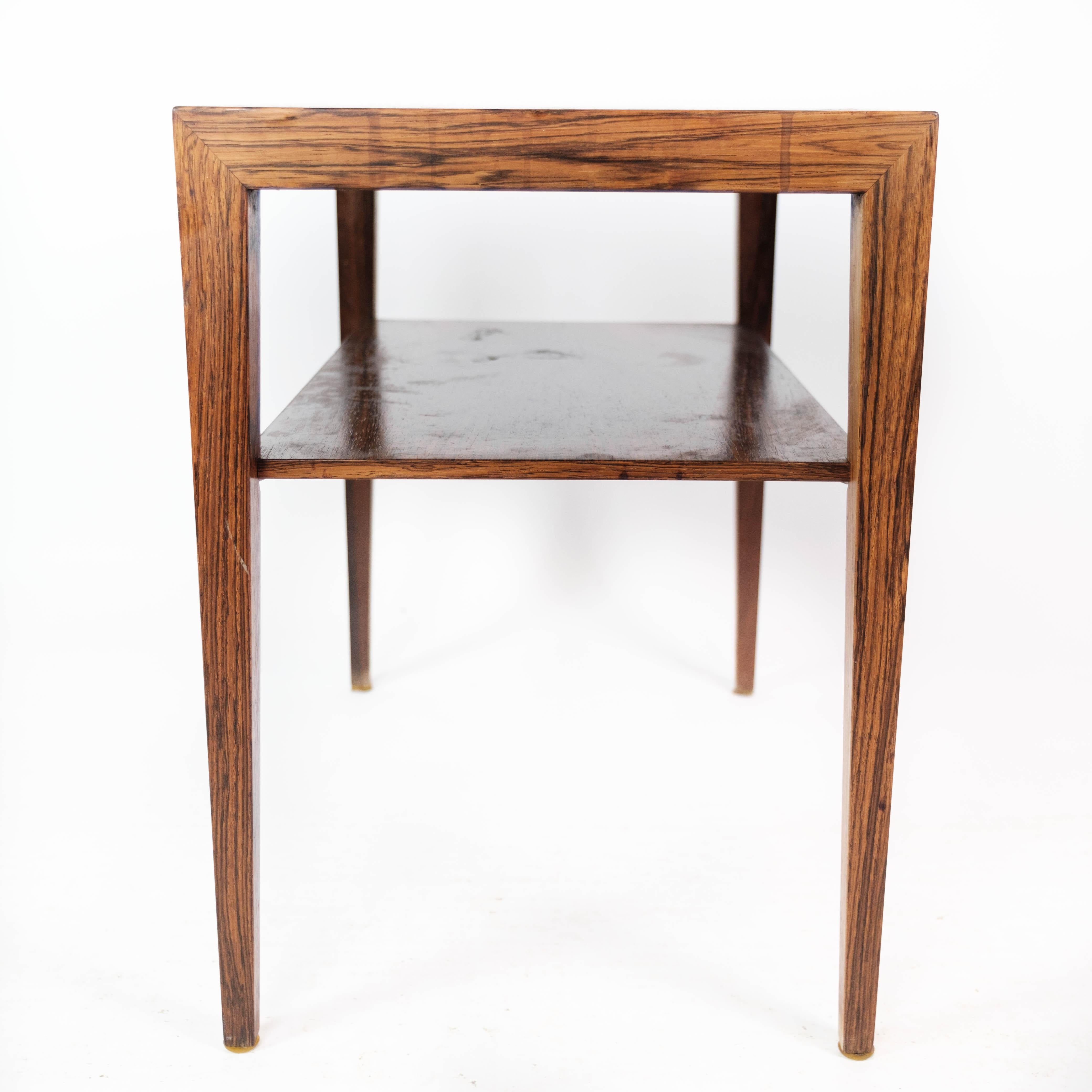 Side Table in Rosewood by Severin Hansen for Haslev, 1960s For Sale 1