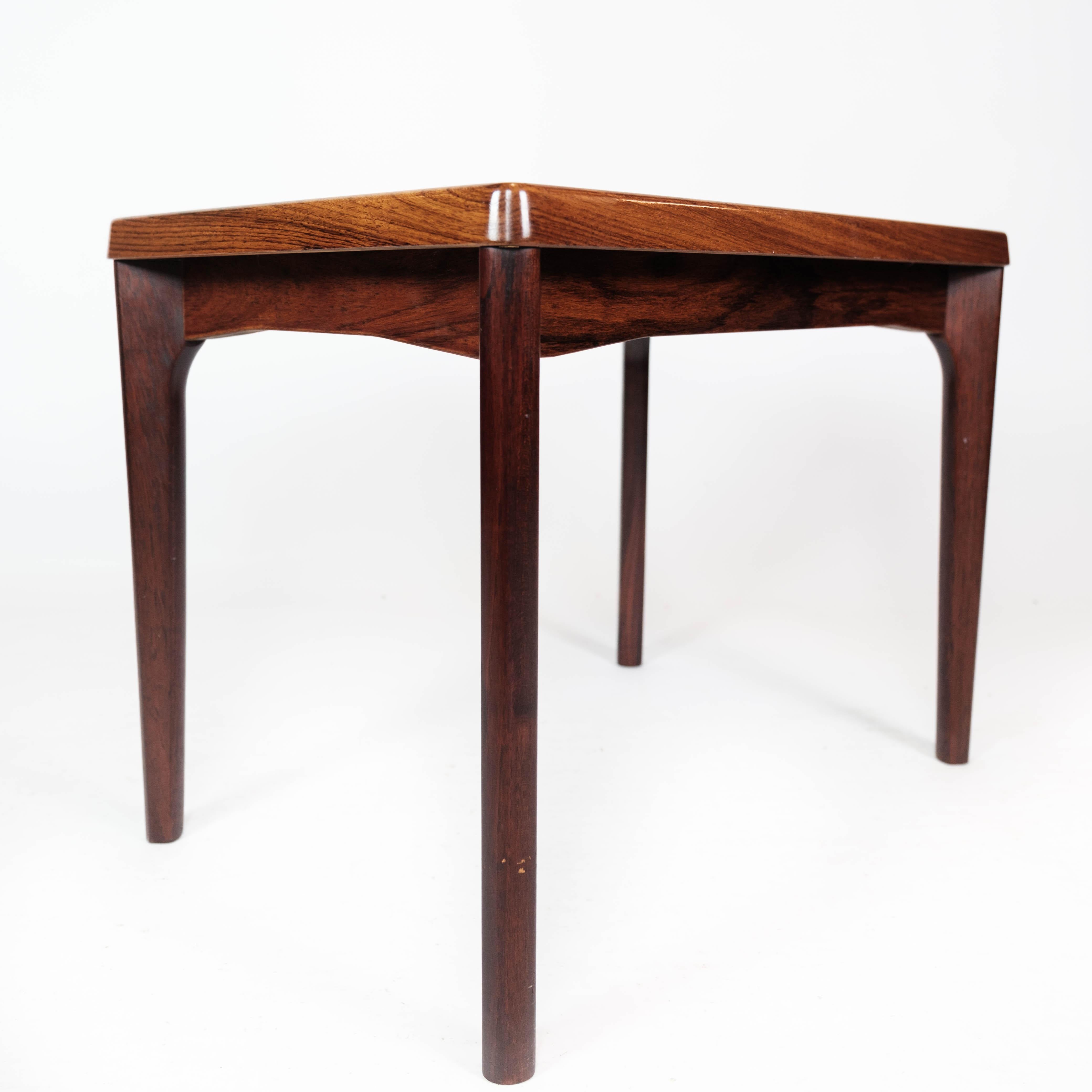 Danish Side Table in Rosewood Designed by Henning Kjærnulf, 1960s For Sale