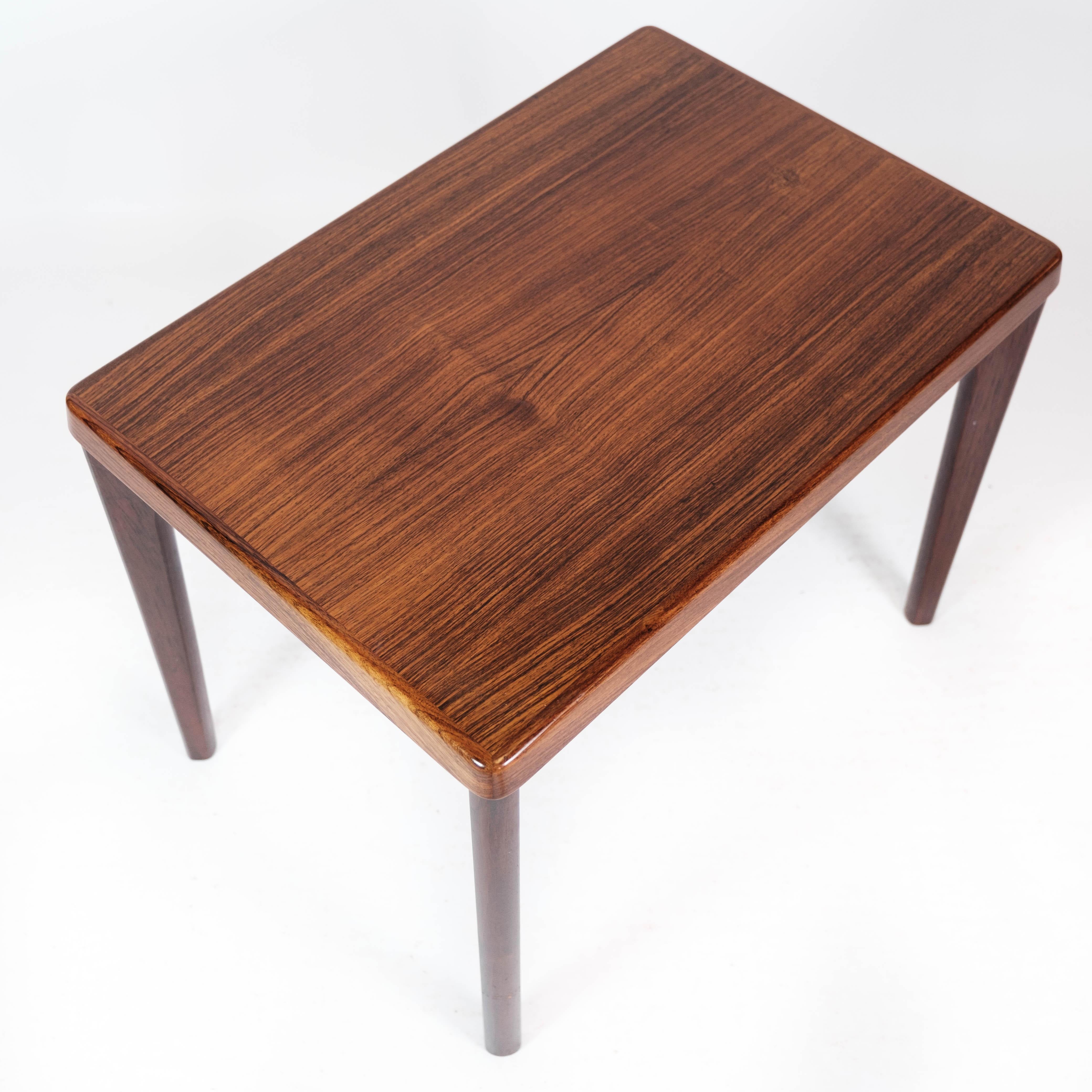 Side Table in Rosewood Designed by Henning Kjærnulf, 1960s In Good Condition For Sale In Lejre, DK