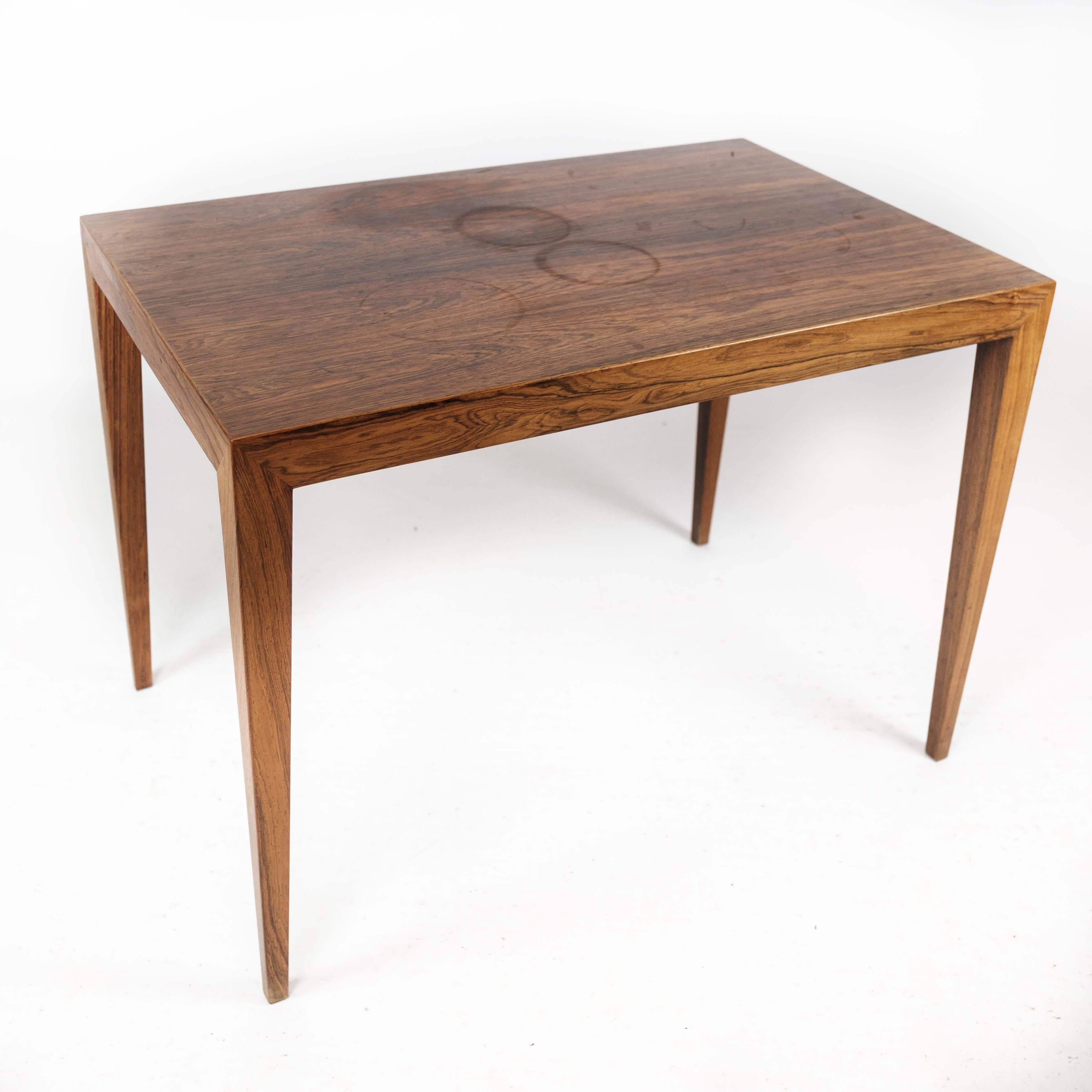 Side Table in Rosewood Designed by Severin Hansen for Haslev Furniture, 1960s In Good Condition For Sale In Lejre, DK