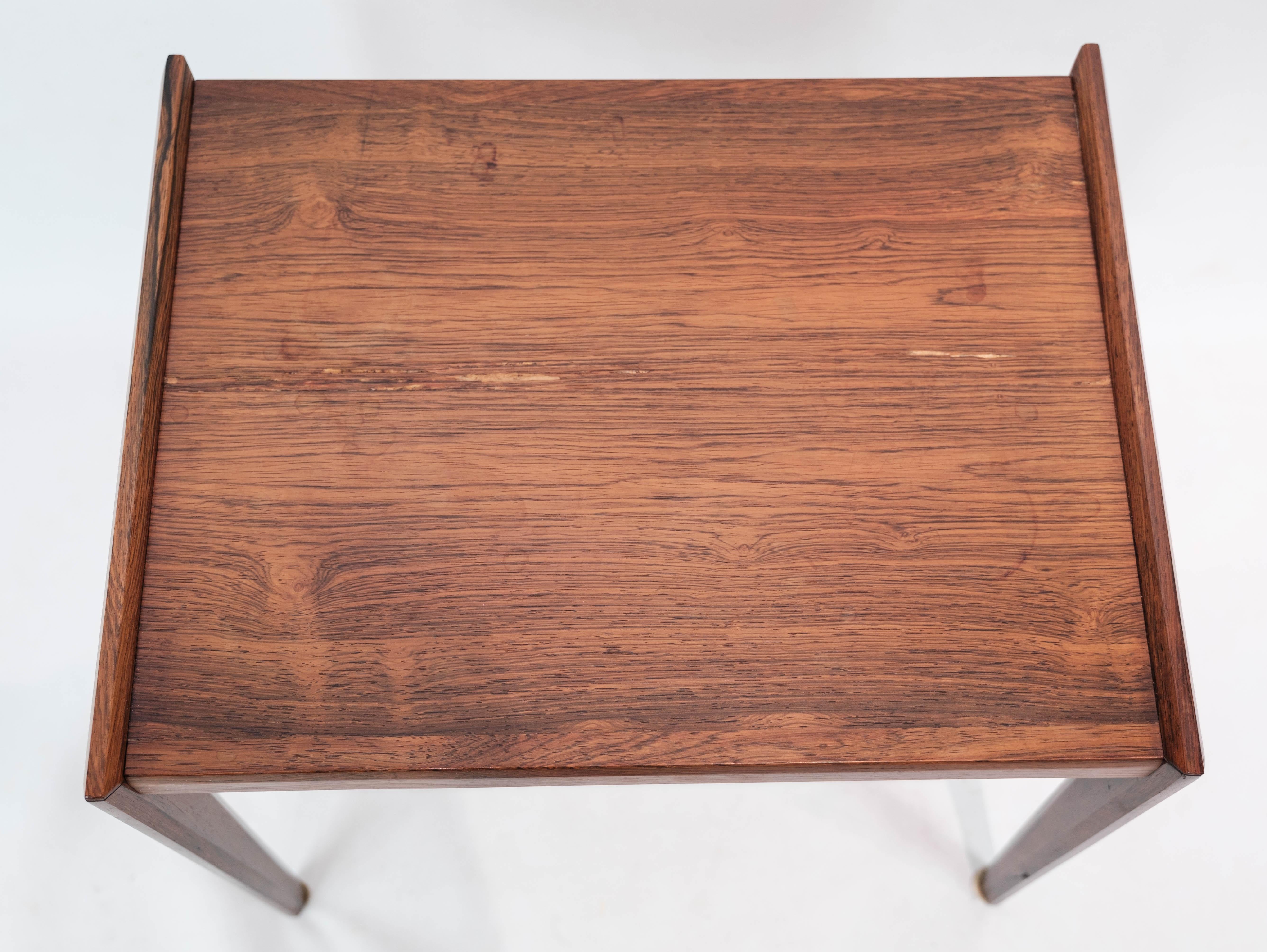 Side Table in Rosewood of Danish Design, 1960s In Good Condition In Lejre, DK