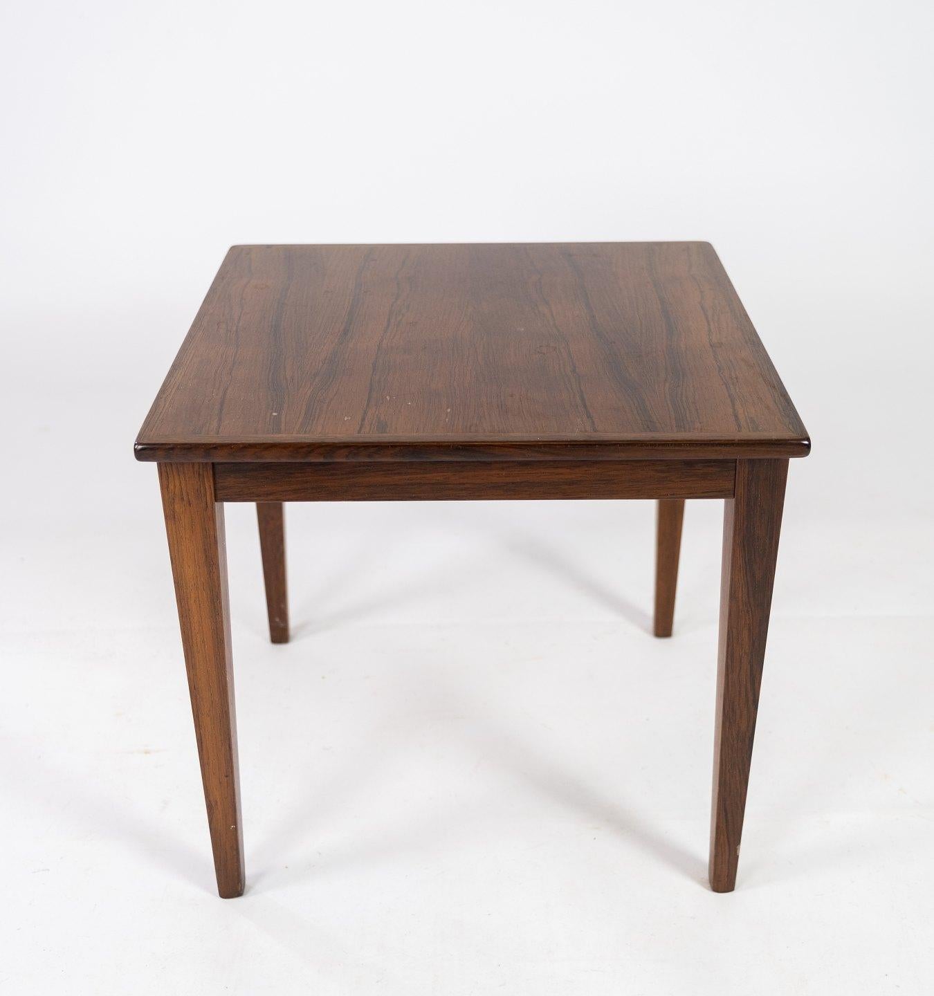 Scandinavian Modern Side Table Made In Rosewood, Danish Design From 1960s For Sale