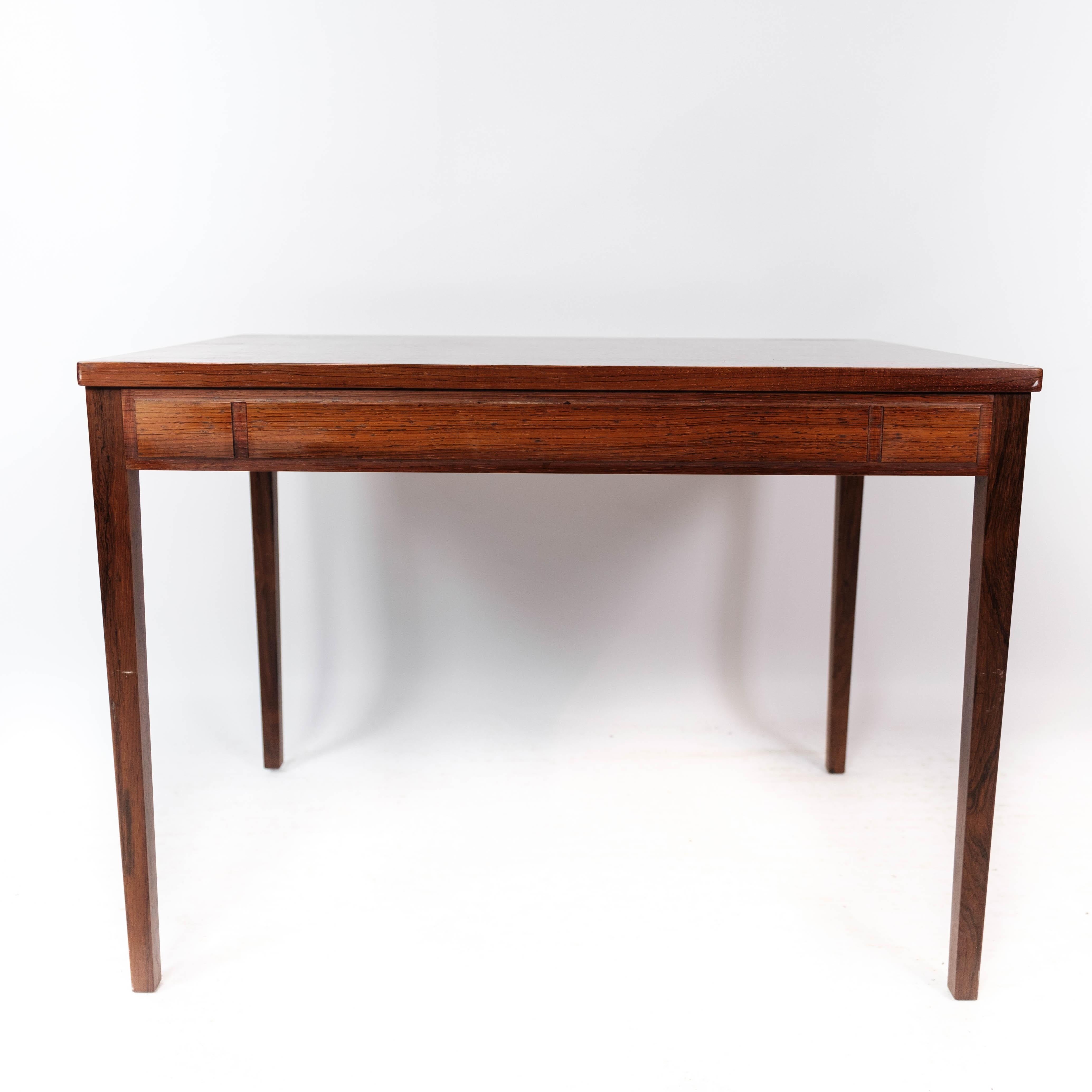 Side Table Made In Rosewood Of Danish Design From 1960s For Sale 3