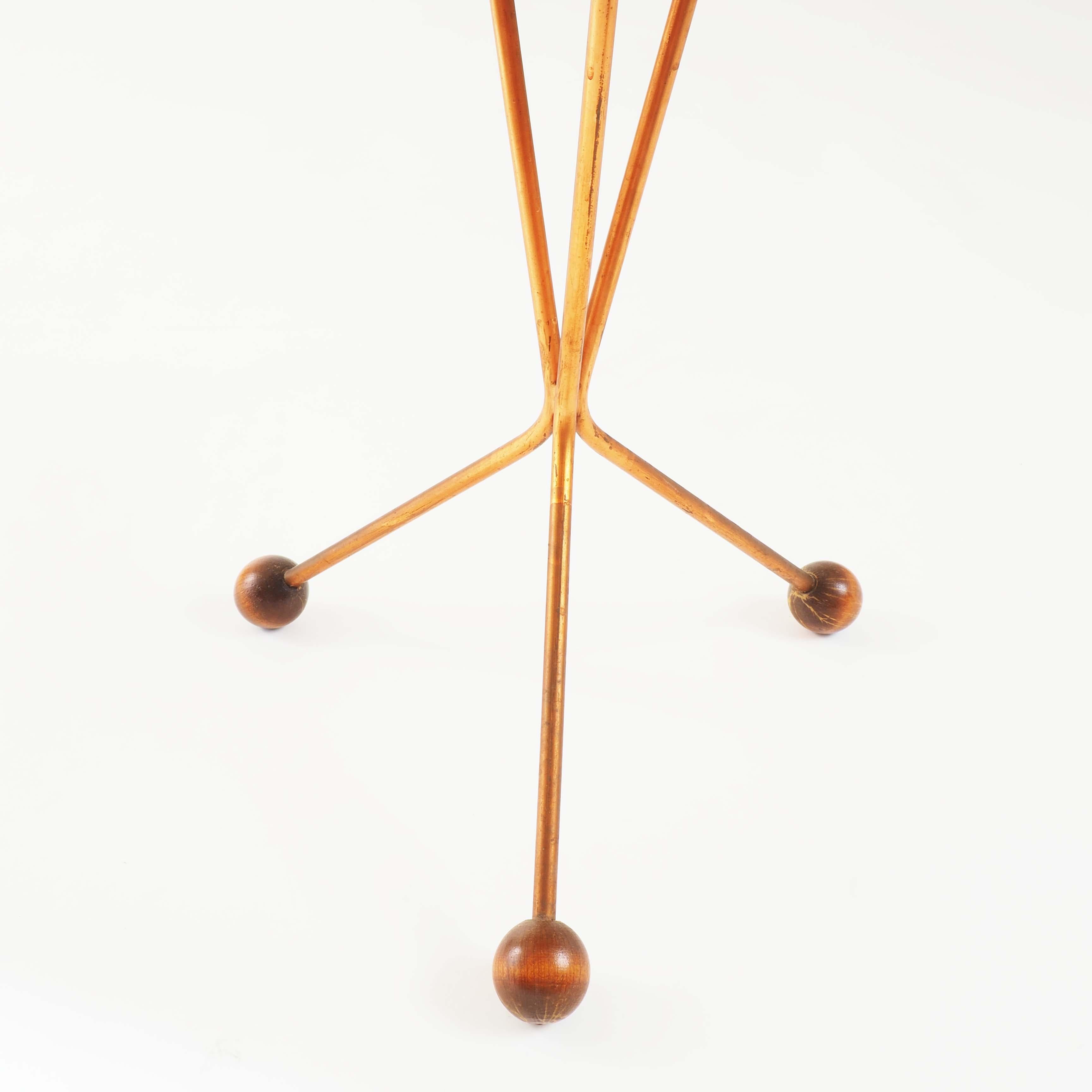 Swedish Side Table in Teak and Copper by Alberts, Sweden
