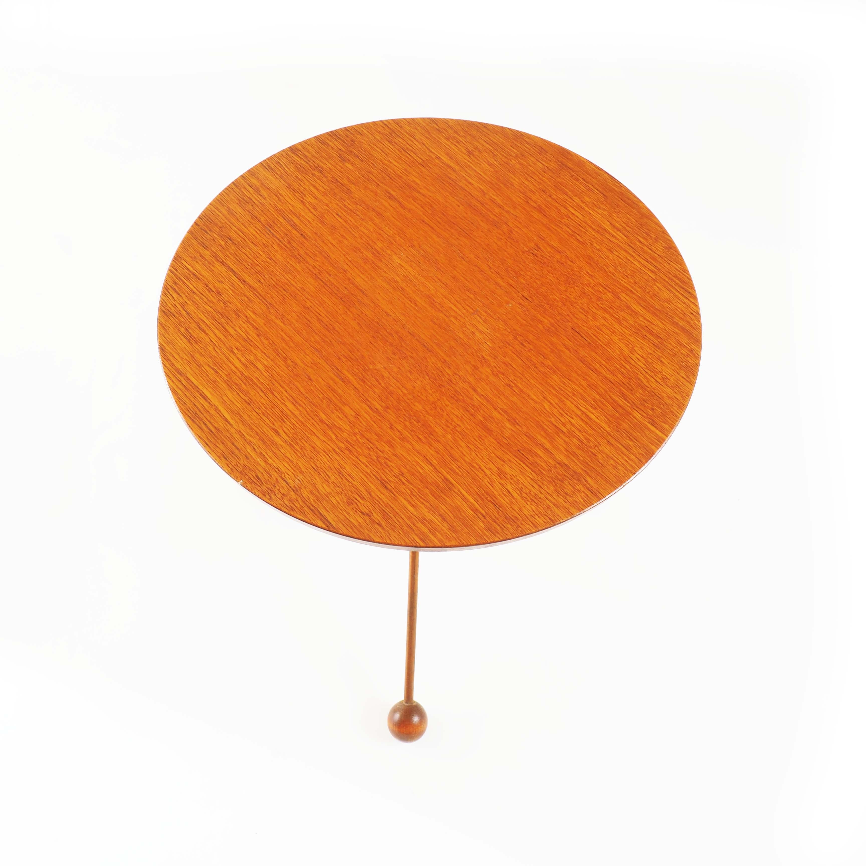 Mid-20th Century Side Table in Teak and Copper by Alberts, Sweden