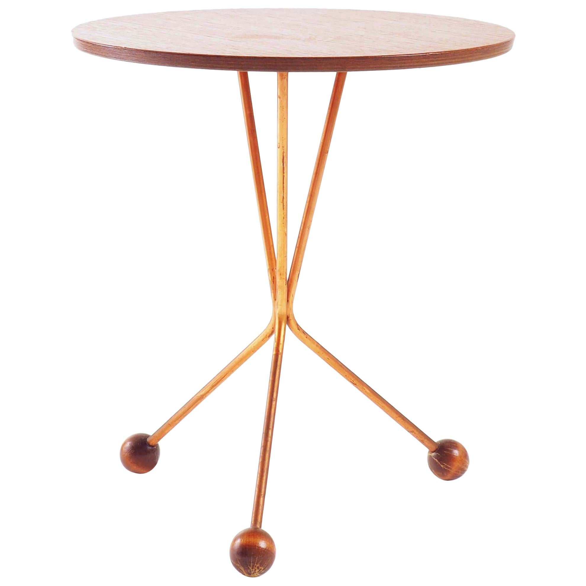 Side Table in Teak and Copper by Alberts, Sweden