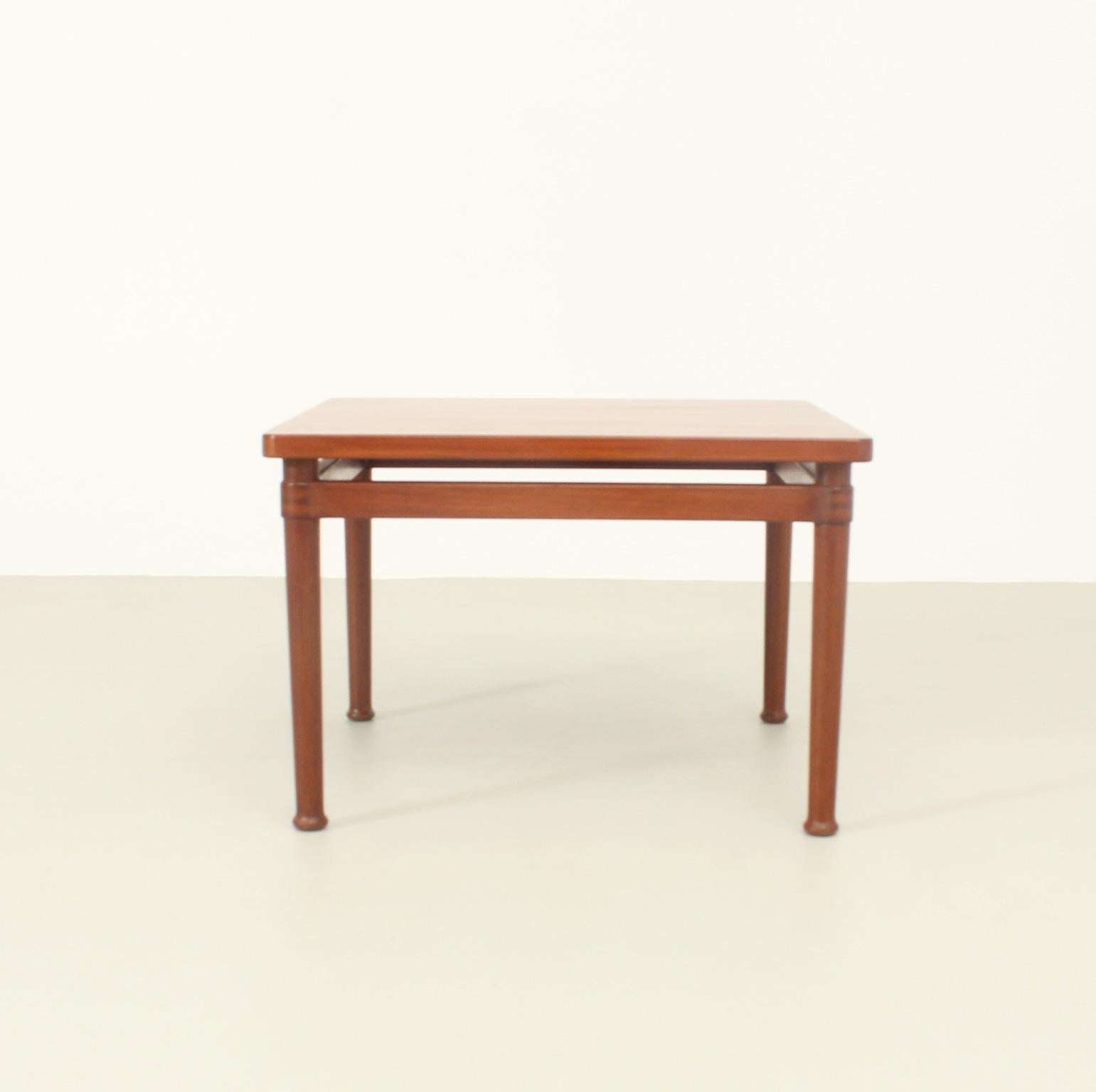 Danish Side Table in Teak Wood by Kai Lyngfeldt Larsen for Søborg, 1950's For Sale
