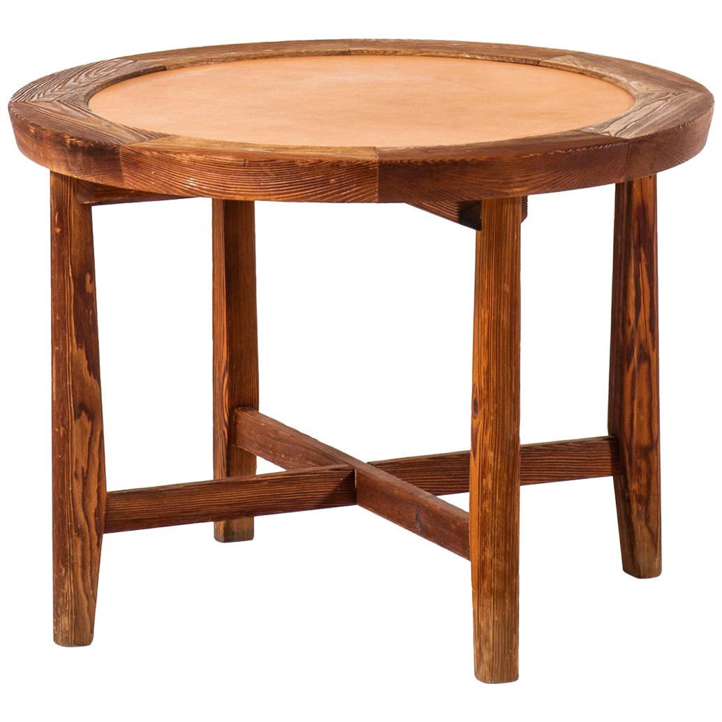 Side Table in the Manner of Axel Einar Hjorth Produced in Sweden For Sale