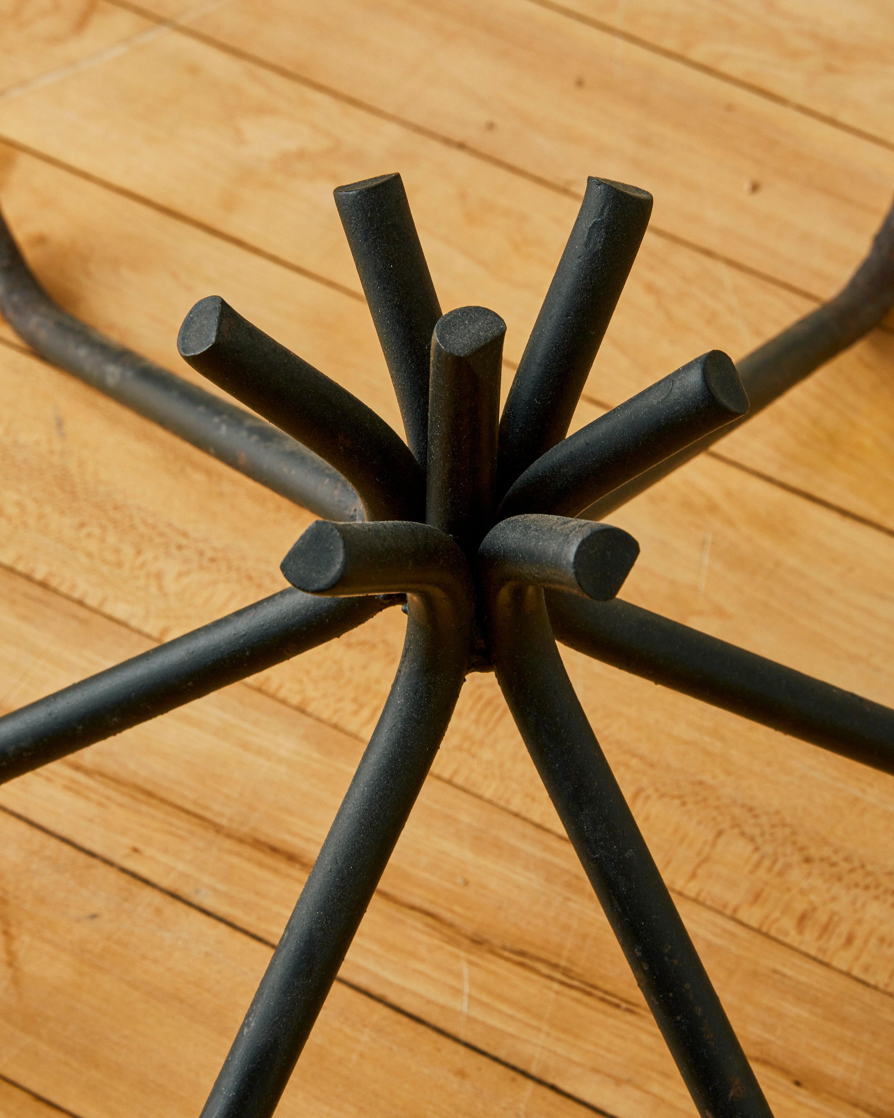 Iron Side table in the manner of Jean Royere C. 1955