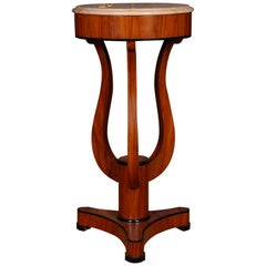 Side Table in antique Viennese Biedermeier Style marble top mahogany veneer