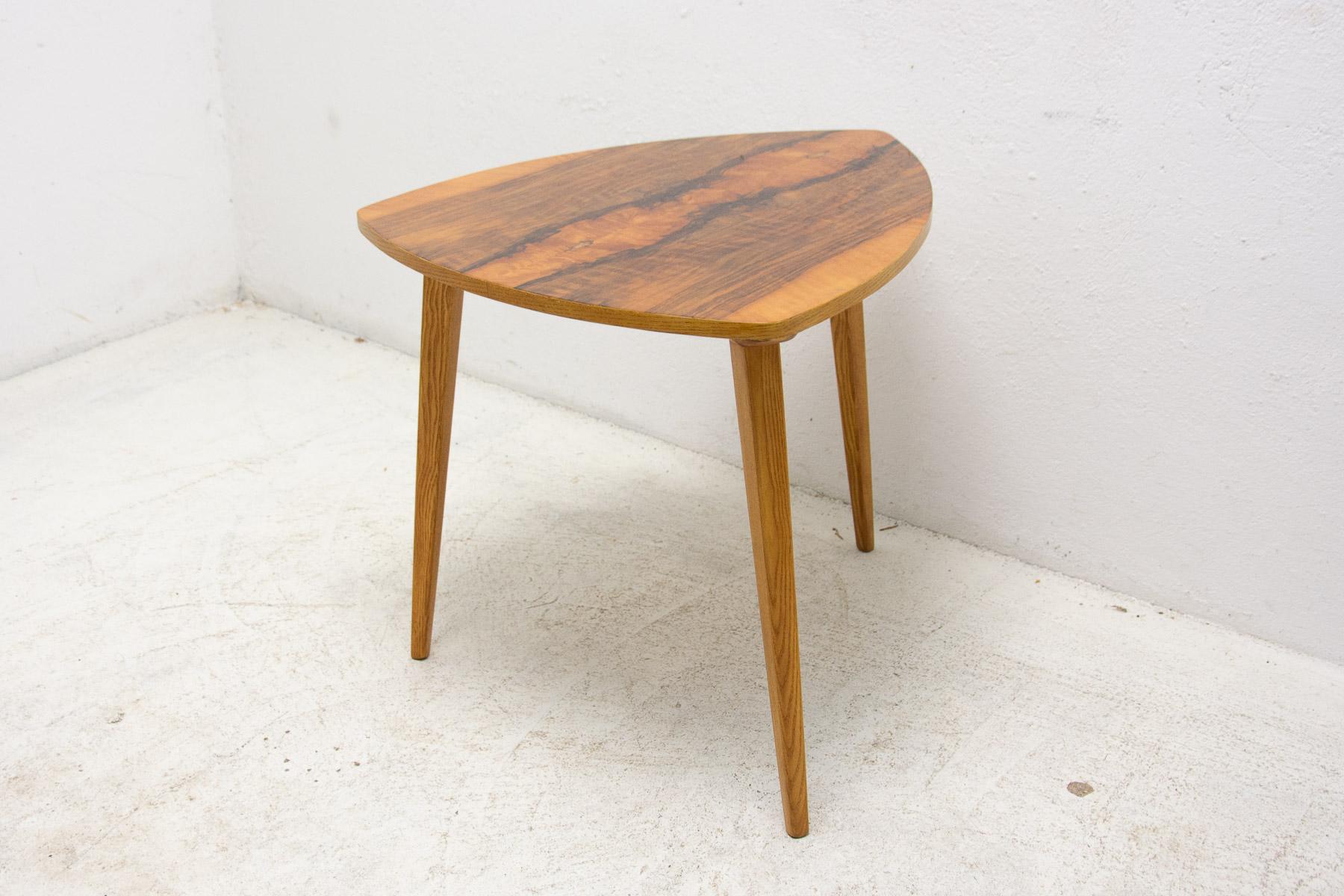 Veneer Side Table in Walnut, 1970´S, Czechoslovakia For Sale