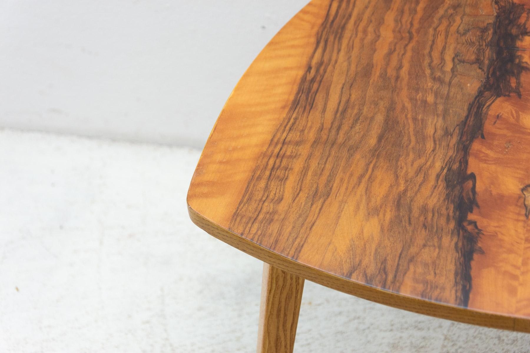 Wood Side Table in Walnut, 1970´S, Czechoslovakia For Sale