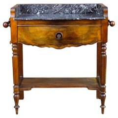 Antique Side Table in Wood and Marble XIXth Century