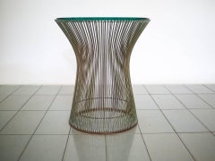 Side Table Iron and Glass by Warren Platner for Knoll Inc., Brazilian Production