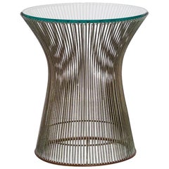 Side Table Iron and Glass by Warren Platner for Knoll Inc., Brazilian Production