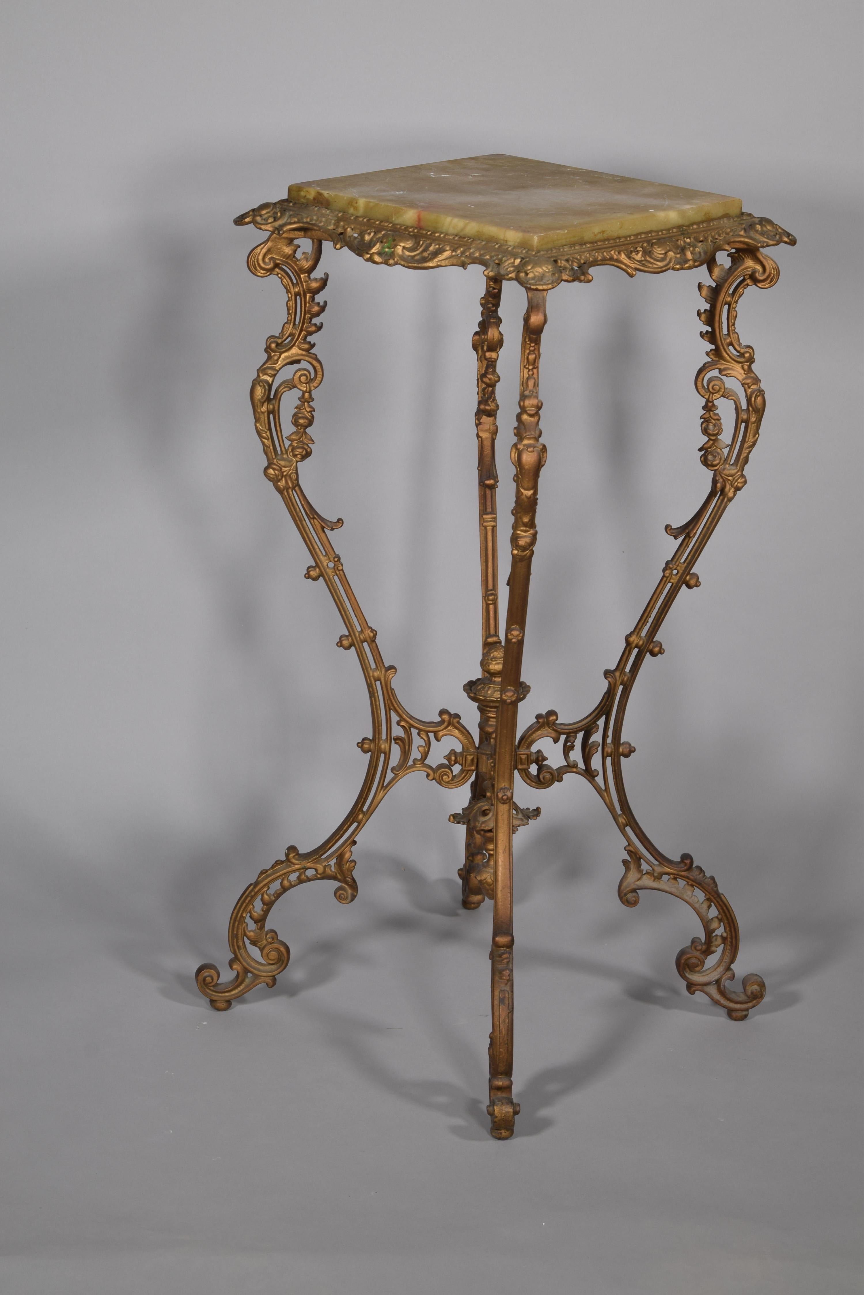 Side Table, Iron, Onyx Top, 19th Century 3