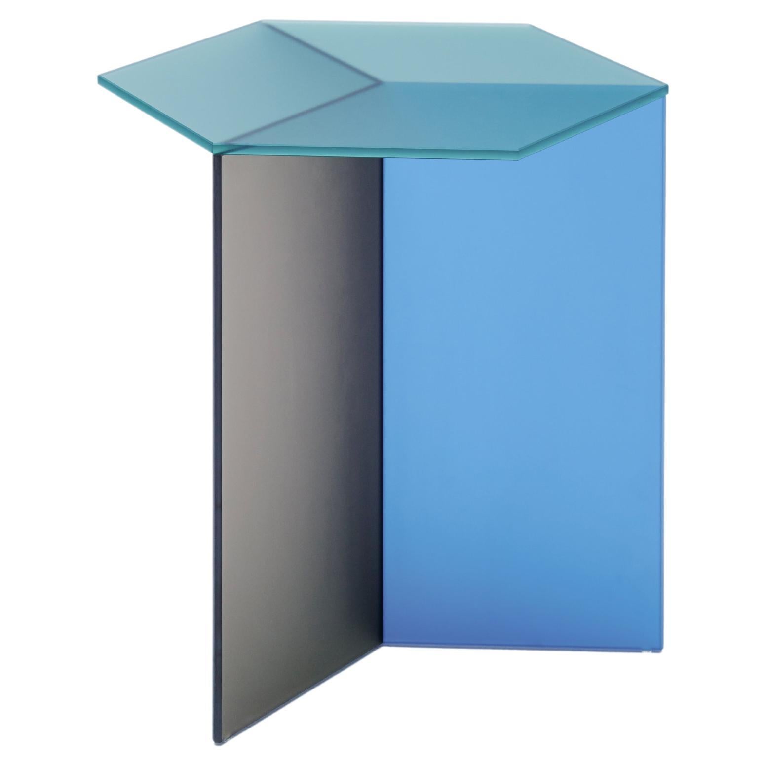 Isom Tall 45 cm Side Table Satin Glass Multi, Sebastian Scherer Neo/Craft