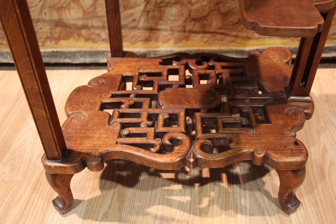 Side Table, Japanese-style Worker In The Style Of Viardot In Good Condition For Sale In Charmes, FR