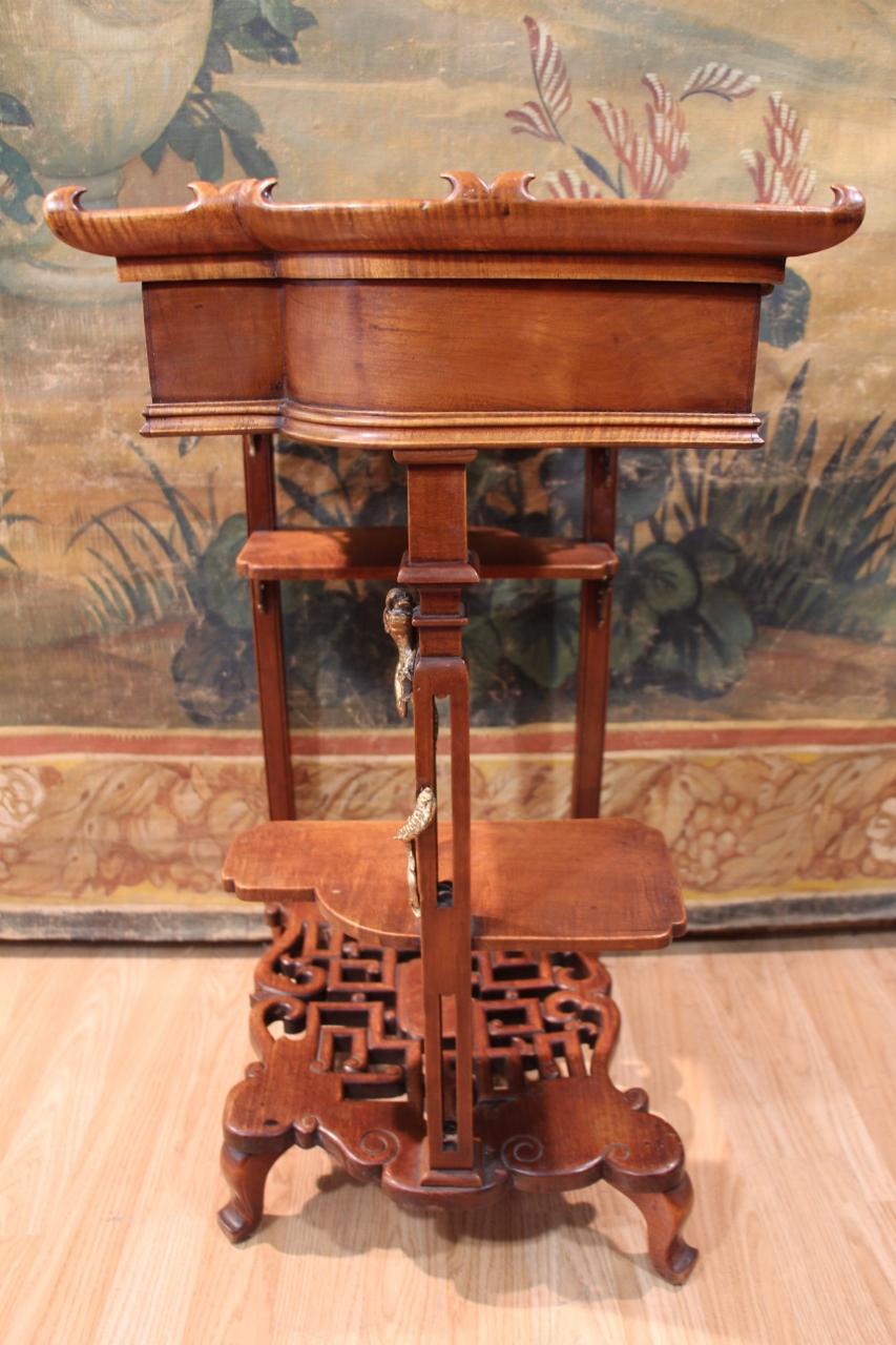 Side Table, Japanese-style Worker In The Style Of Viardot For Sale 1