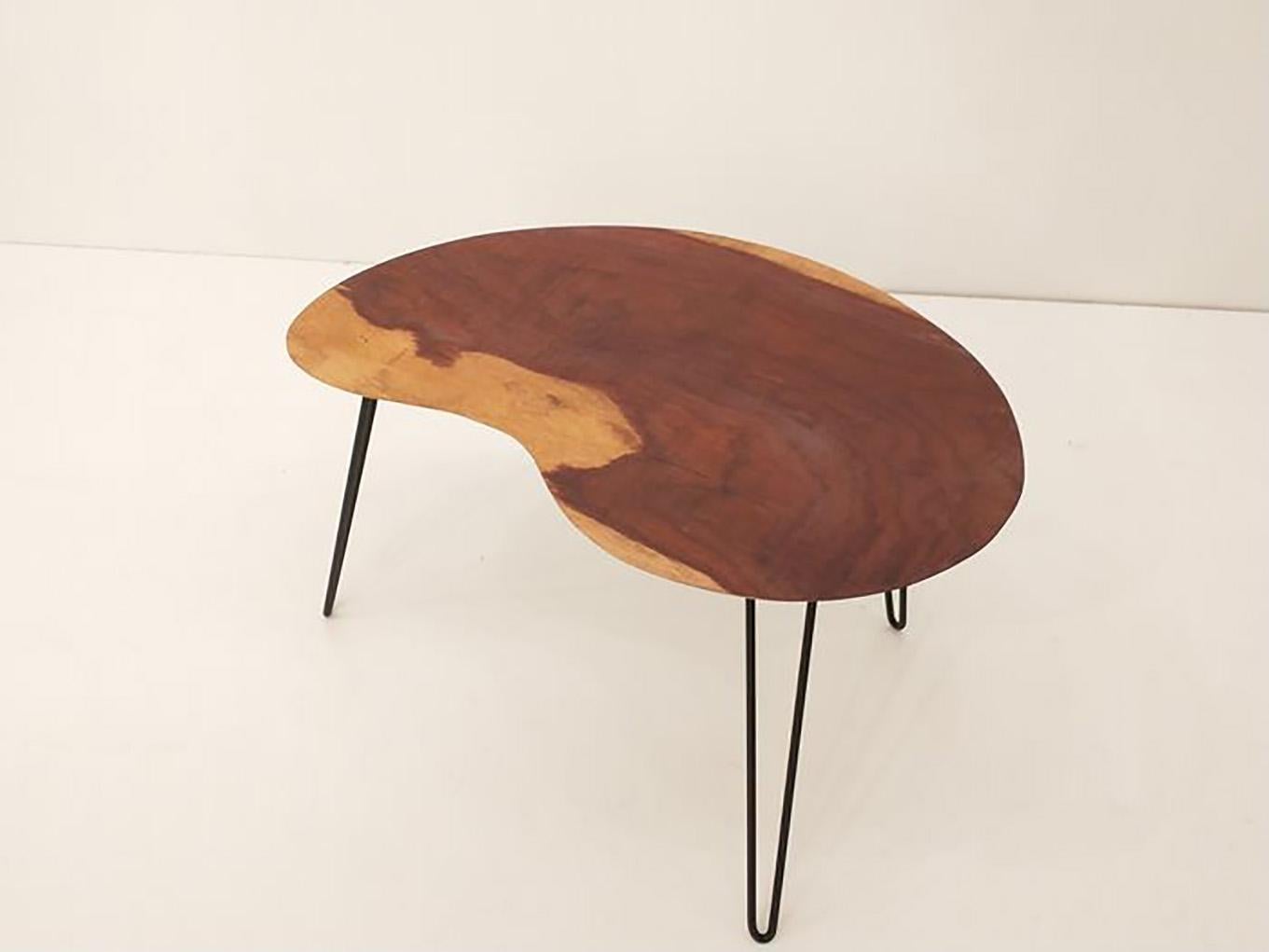 Wood Side Table, Kris Devillé For Sale