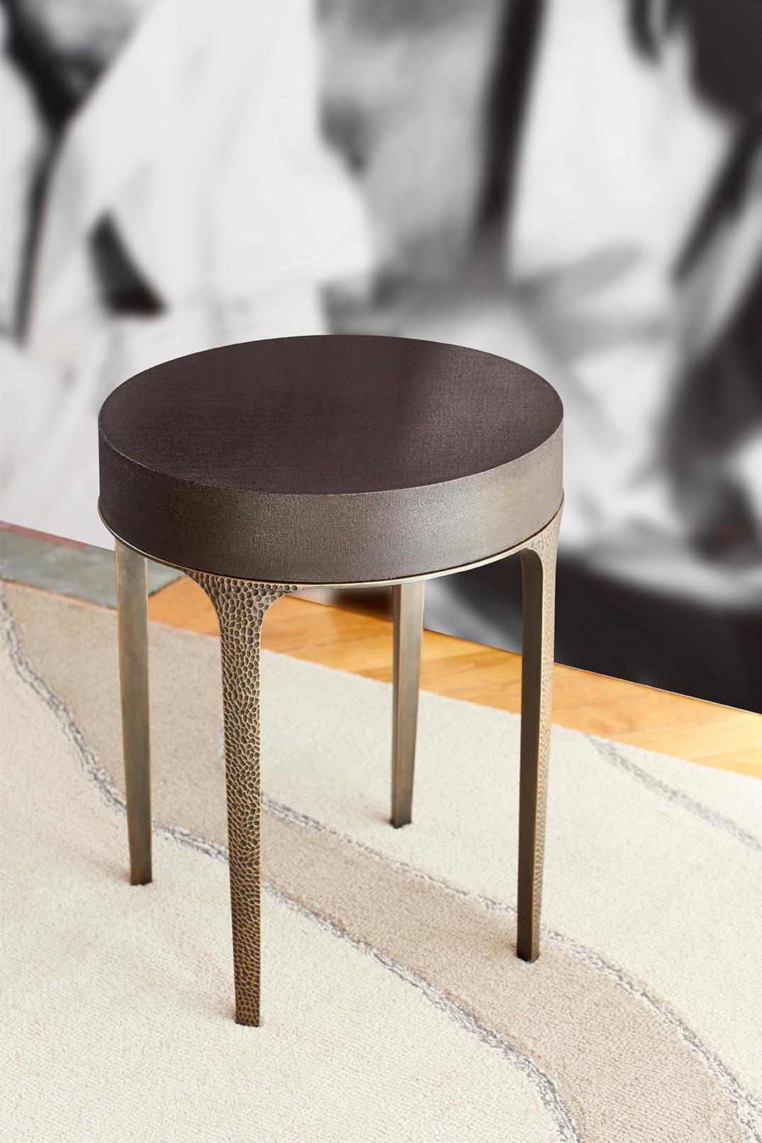 Vietnamese Side Table, LADY BUG by Reda Amalou Design, 2017, Legs in Hammered bronze  For Sale