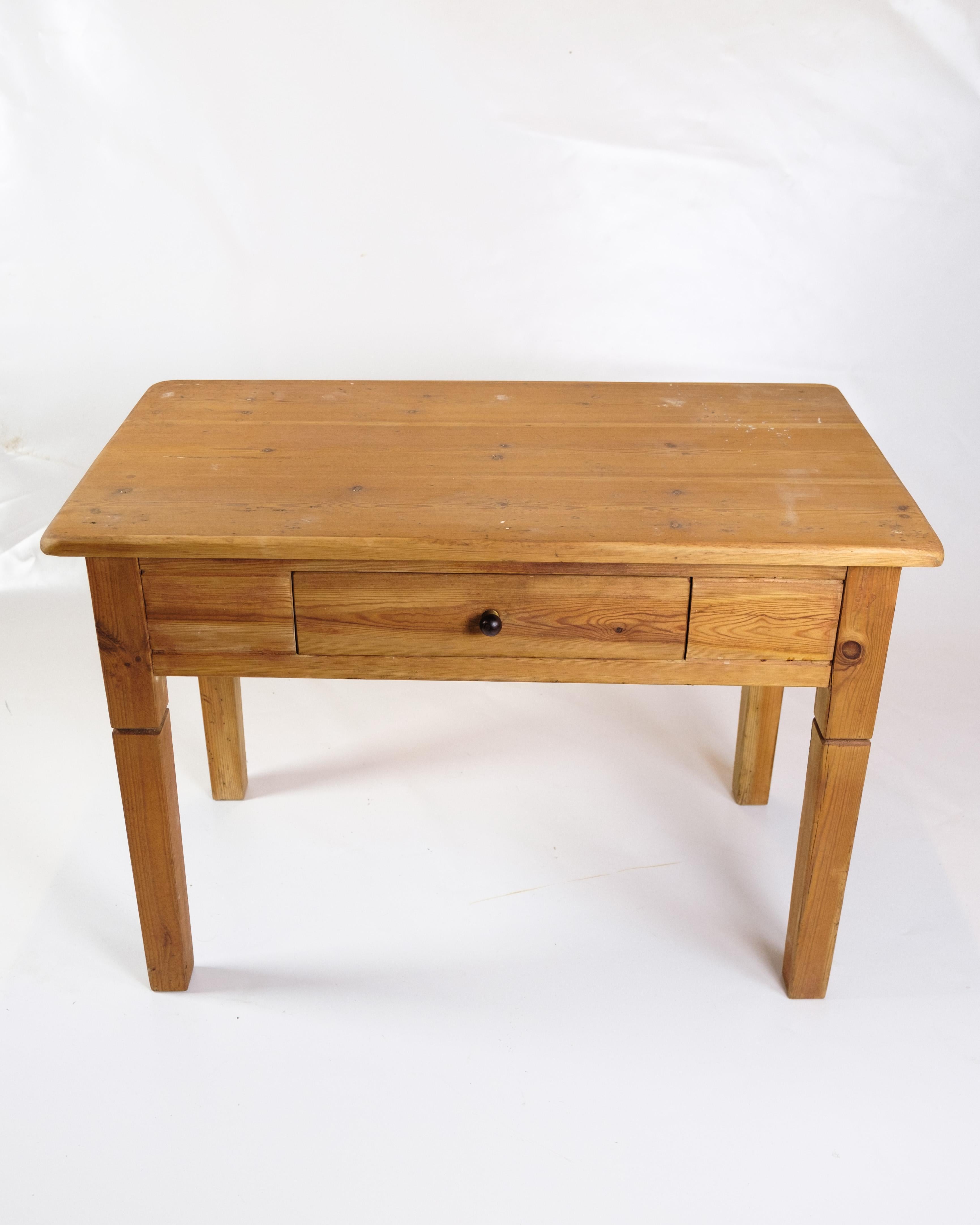 Scandinavian Modern Side Table Made In Pine Wood From 1920s For Sale