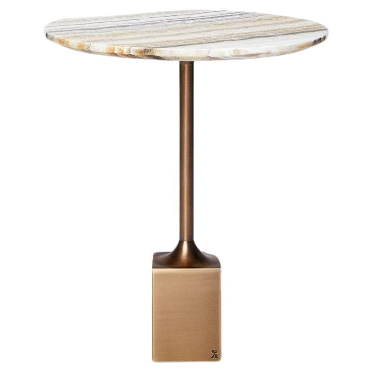 Side Table 'Madison Avenue' by Man of Parts, Marble & Brass For Sale