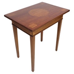 Side Table, Mahogany, Walnut Marquetry, 1920s