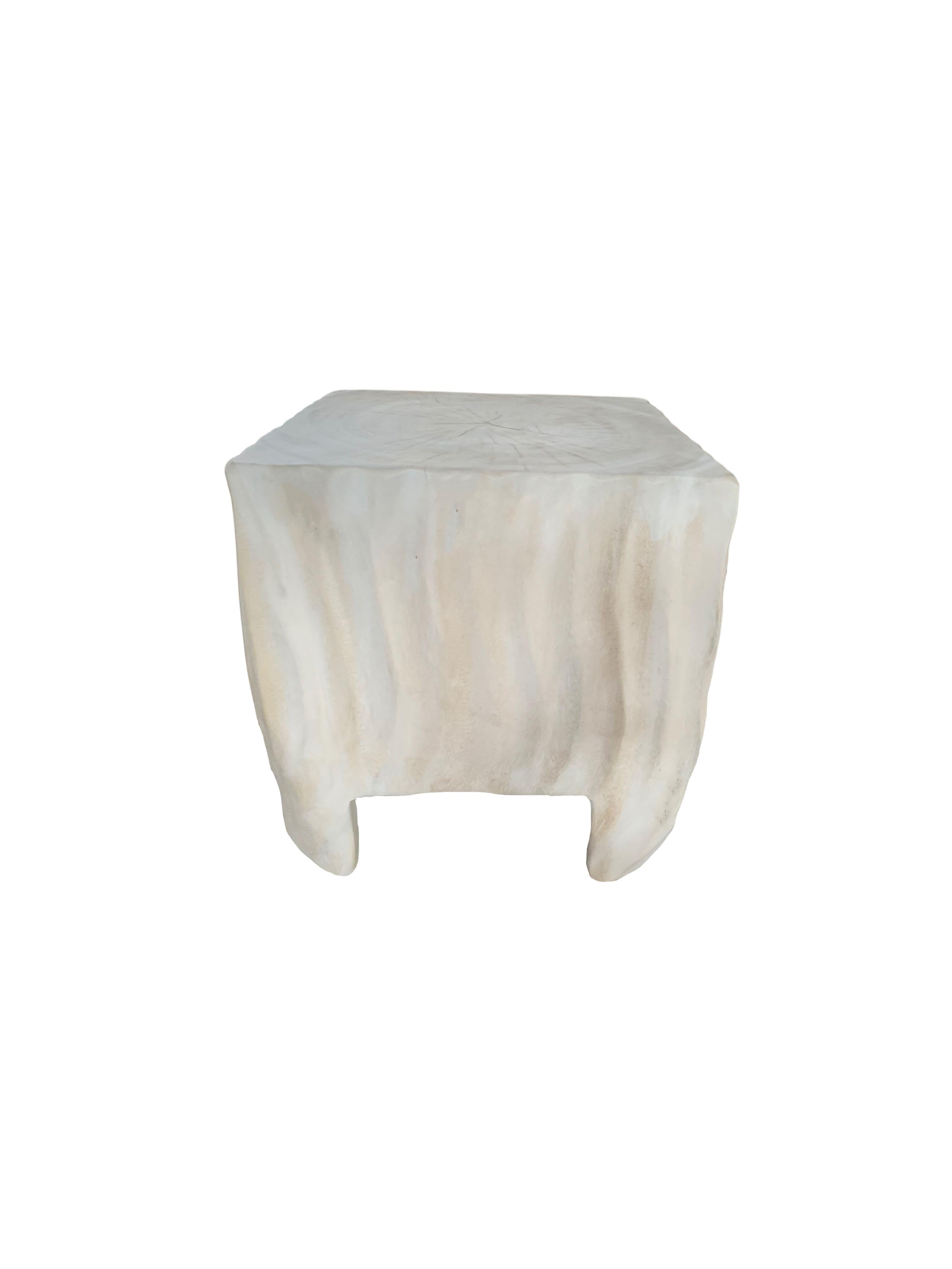 Indonesian Side Table Mango Wood Bleached Finish