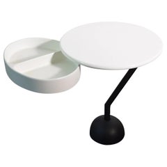 Side Table, Memphis, Valerio Mazzei, 1983, Italy, White Lacquered