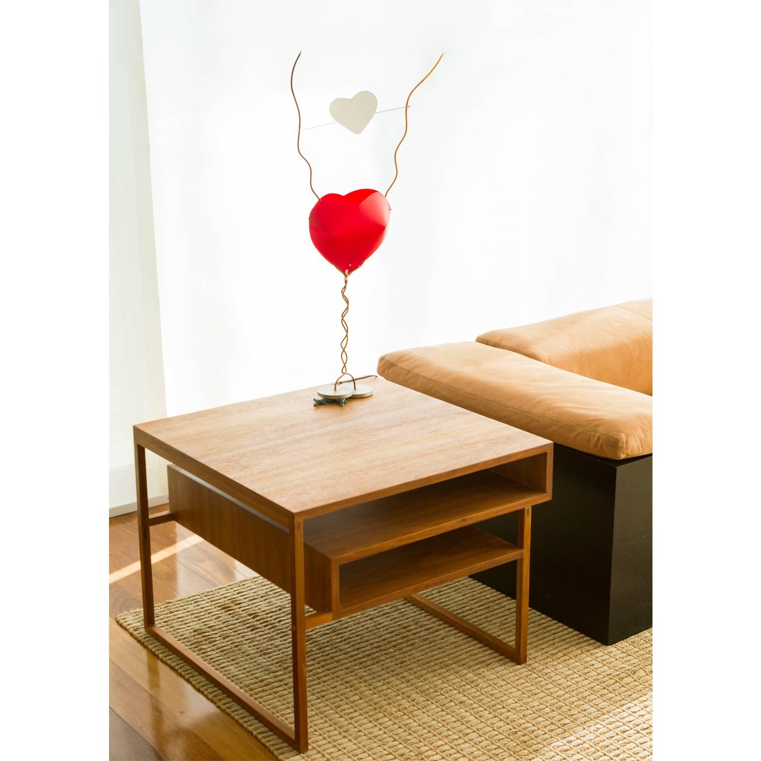 Side Table Mínim Made of Tropical Wood in Brazilian Contemporary Design For Sale 2