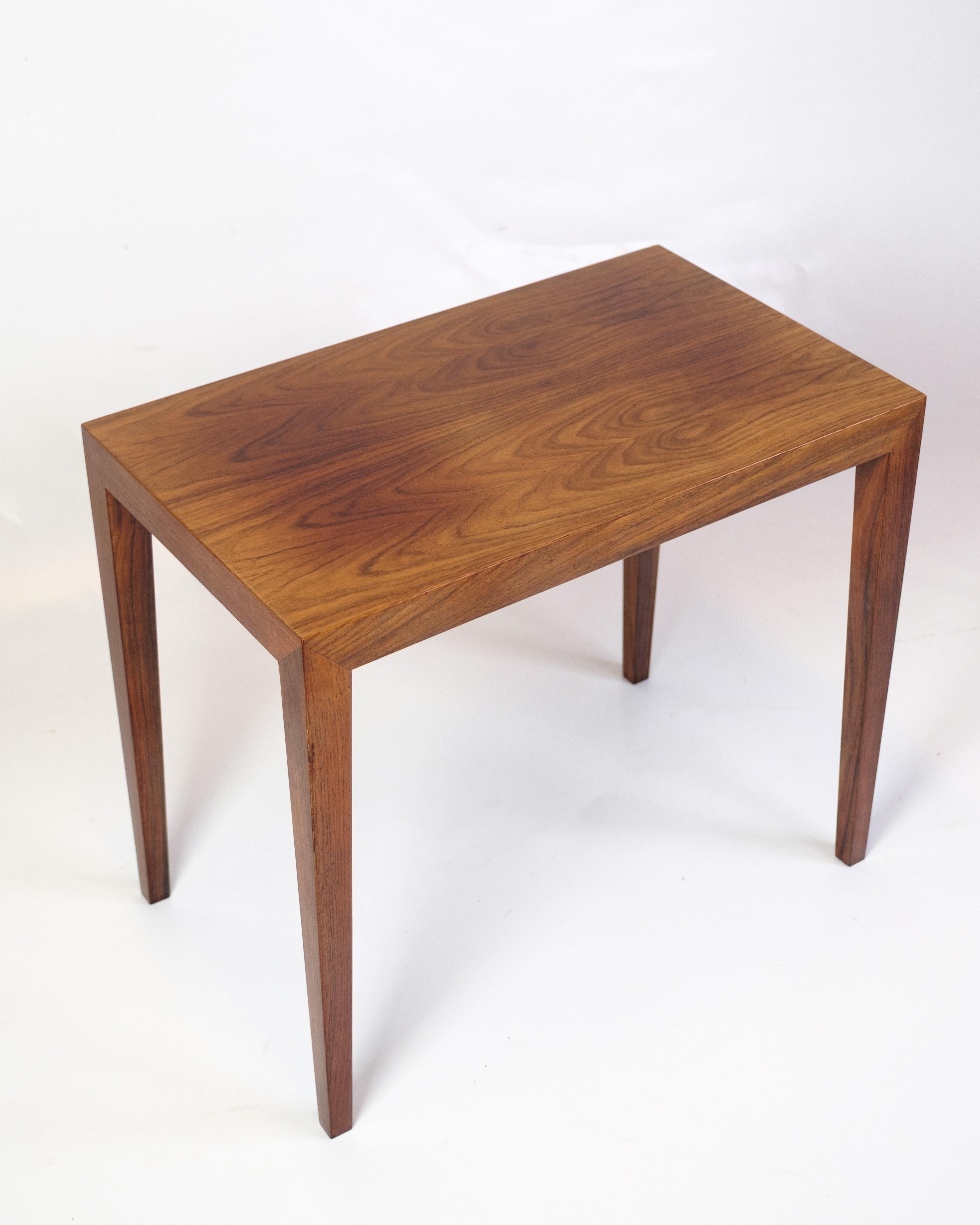 Mid-Century Modern Side Table Model 162 Made In Rosewood By Severin Hansen For Haslev Furniture For Sale