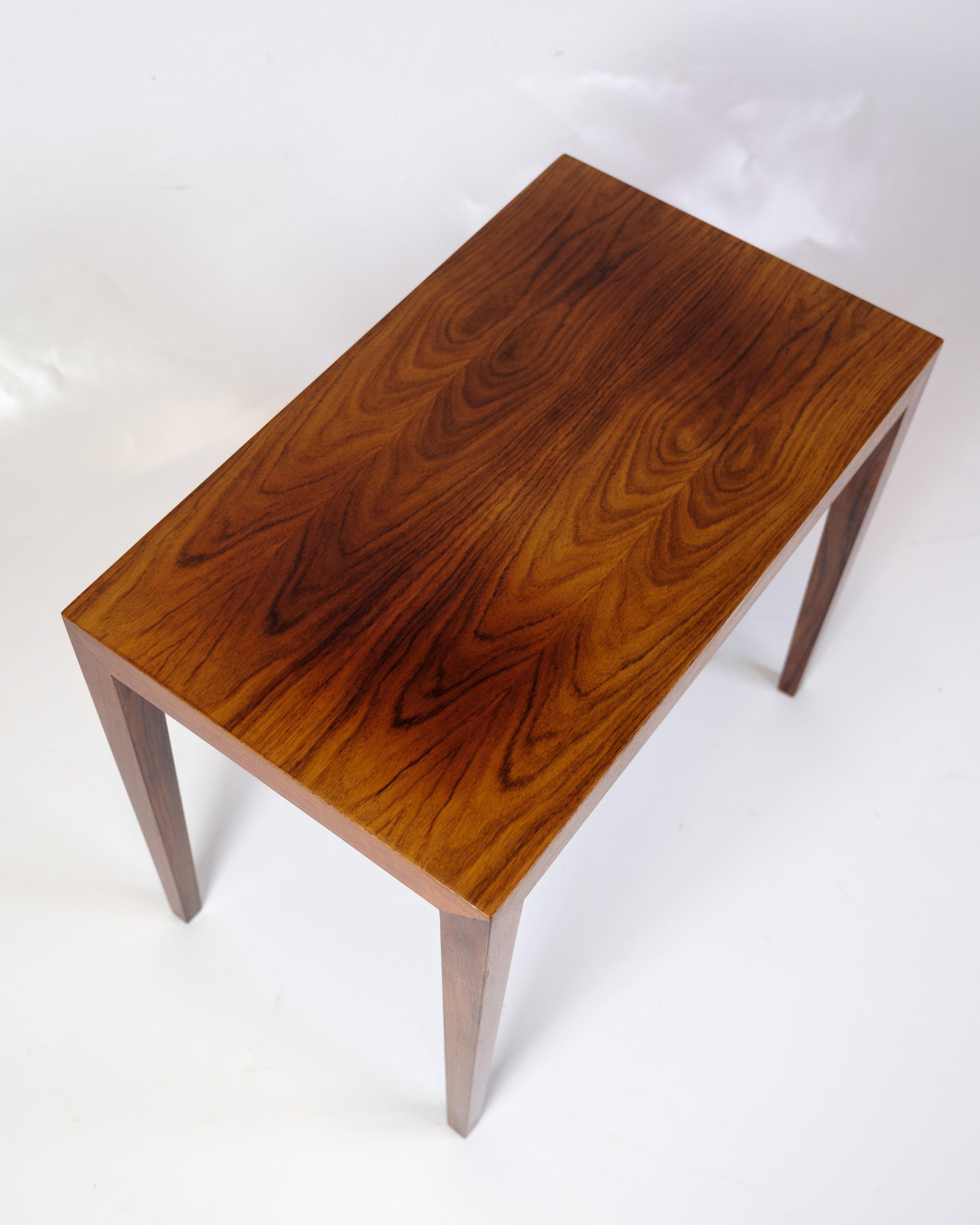 Danish Side Table Model 162 Made In Rosewood By Severin Hansen For Haslev Furniture For Sale