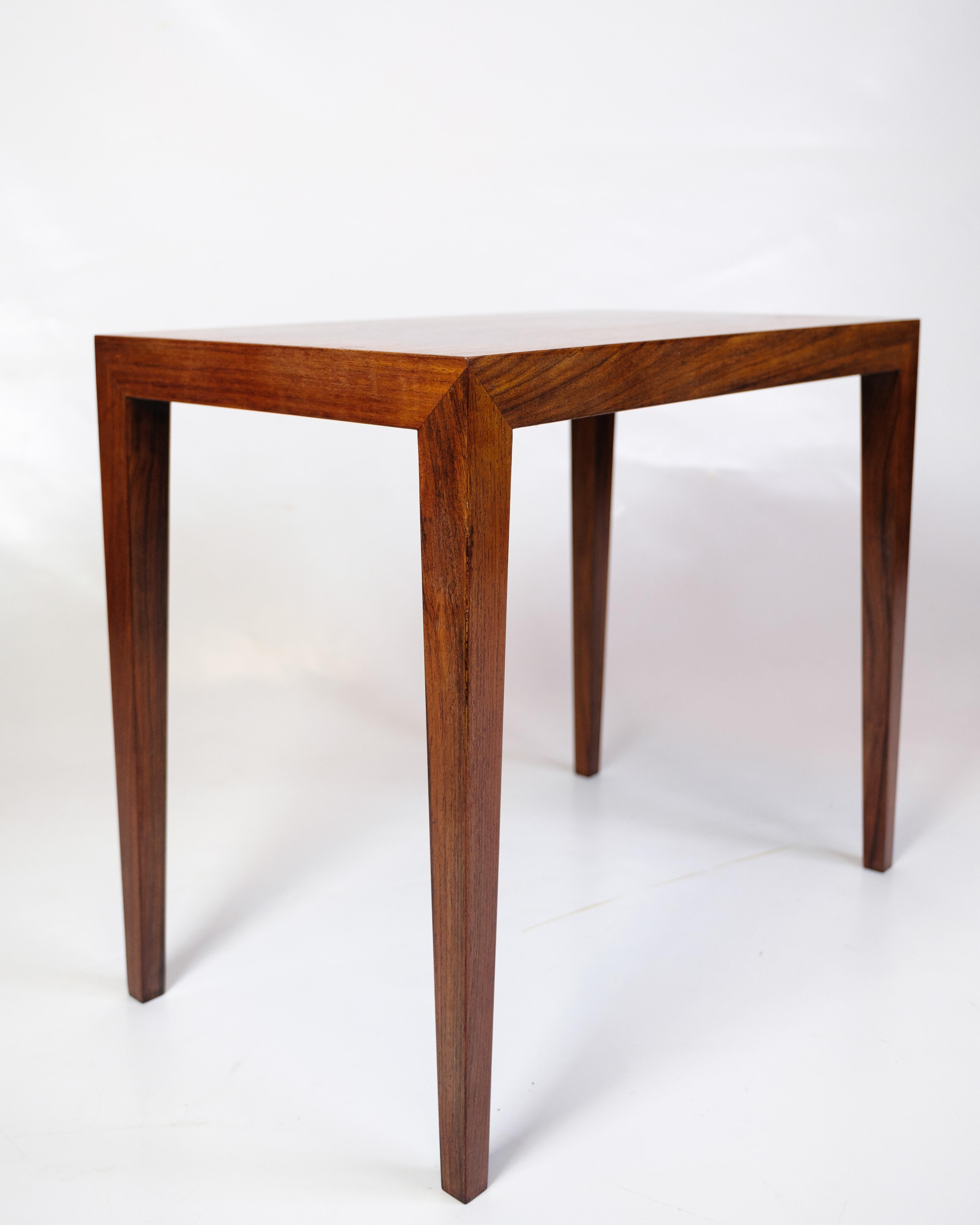 Side Table Model 162 Made In Rosewood By Severin Hansen For Haslev Furniture In Good Condition For Sale In Lejre, DK