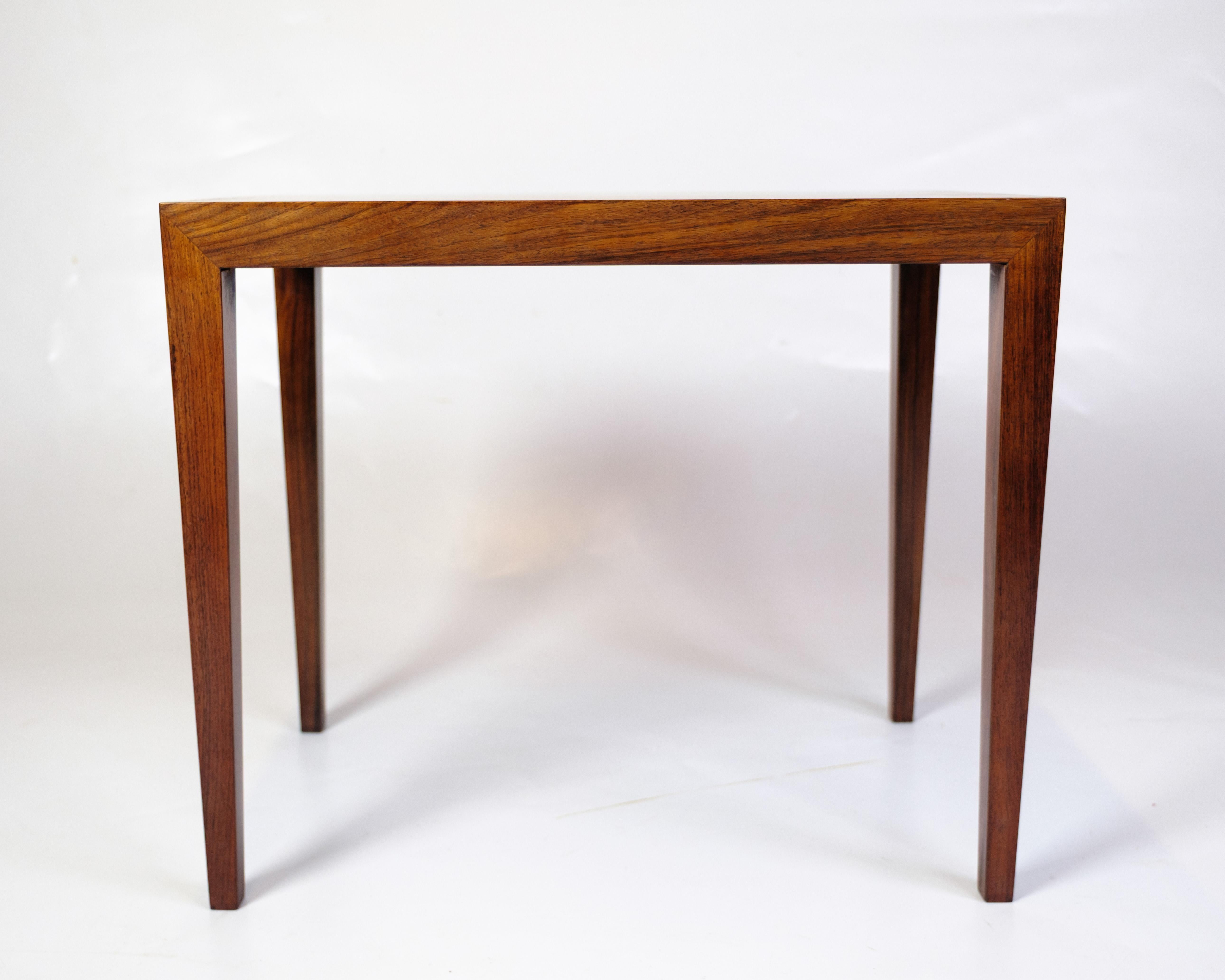 Mid-20th Century Side Table Model 162 Made In Rosewood By Severin Hansen For Haslev Furniture For Sale