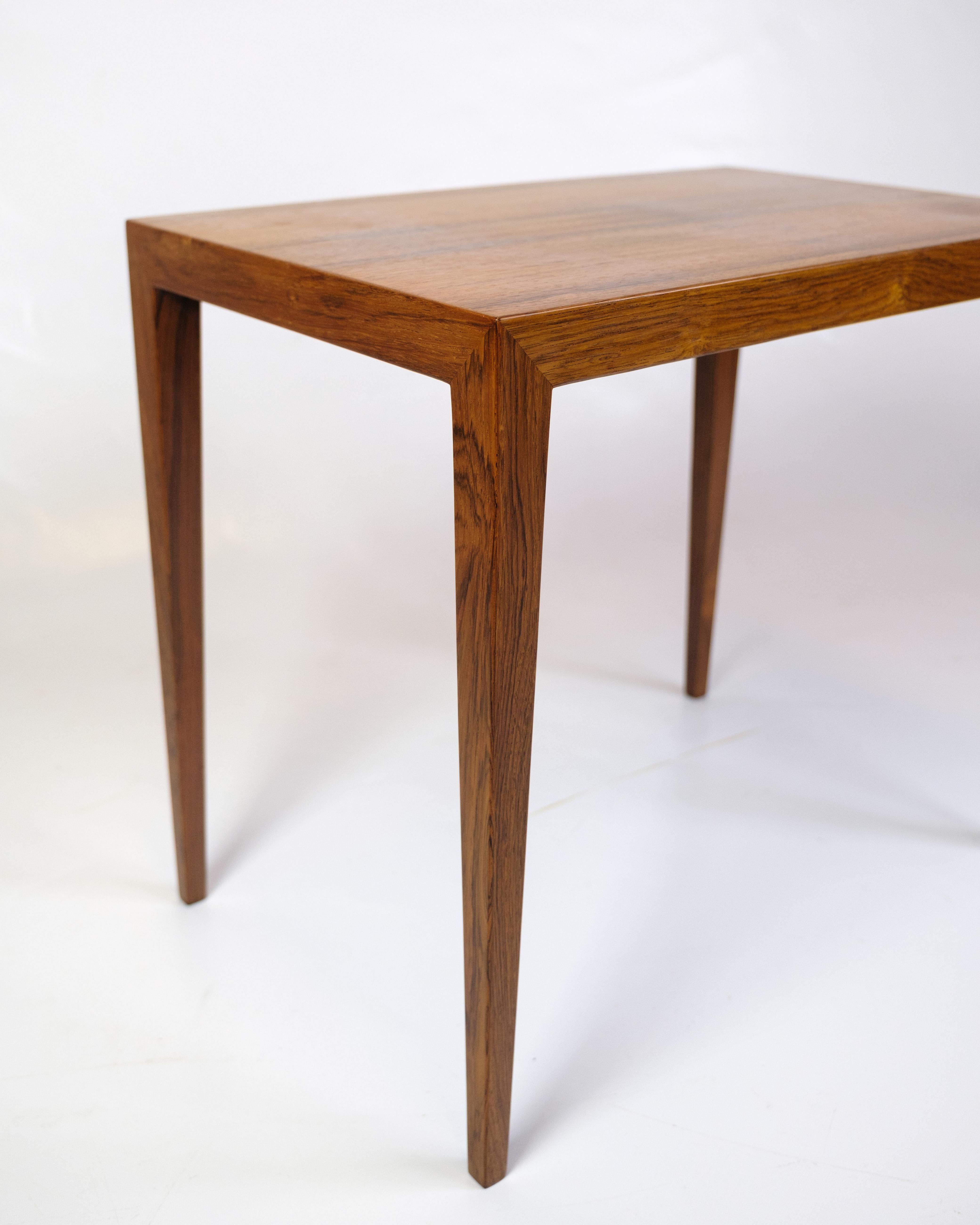 Mid-Century Modern Side Table Model 31A Made In Rosewood By Severin Hansen For Haslev Furniture For Sale