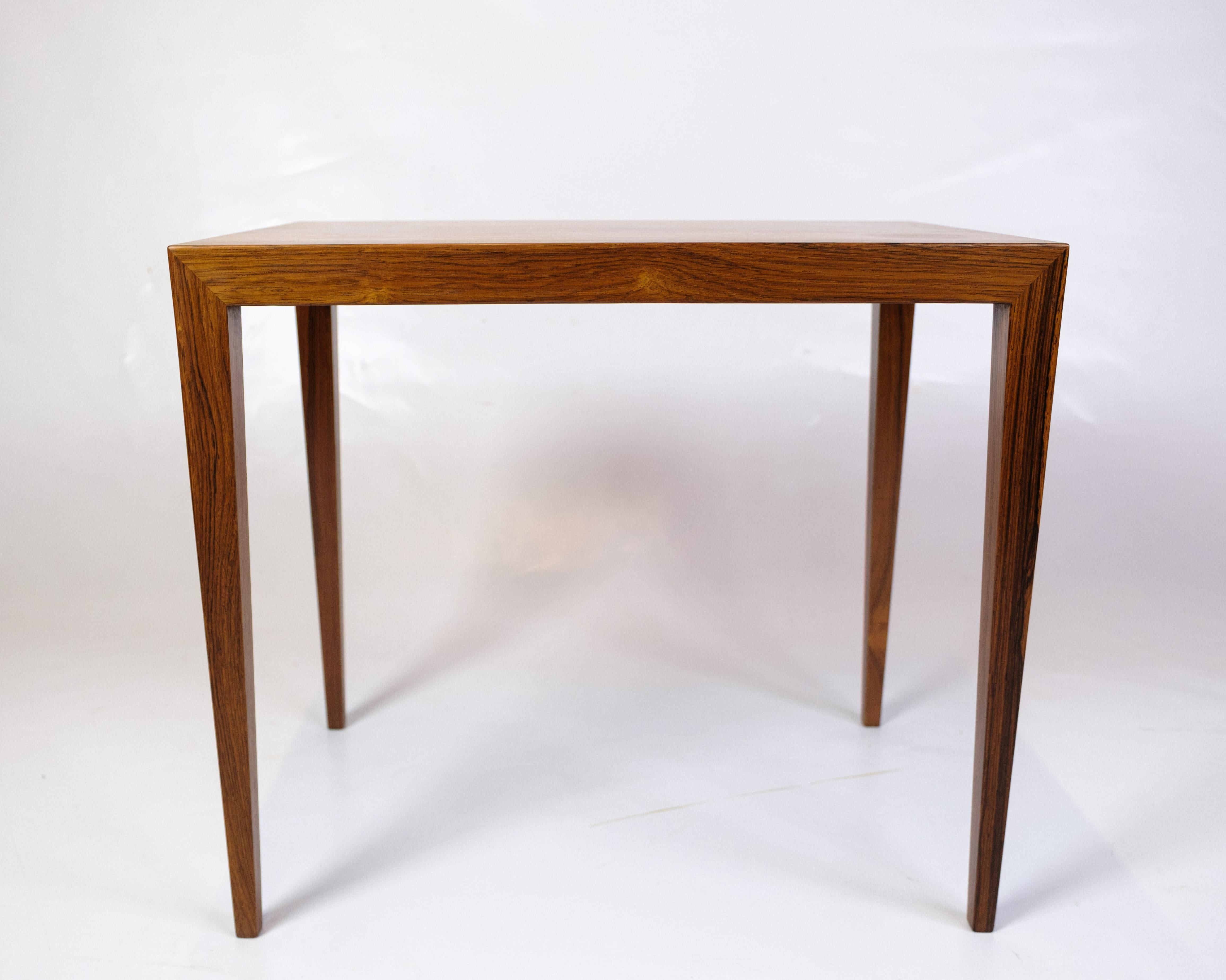 Side Table Model 31A Made In Rosewood By Severin Hansen For Haslev Furniture In Good Condition For Sale In Lejre, DK