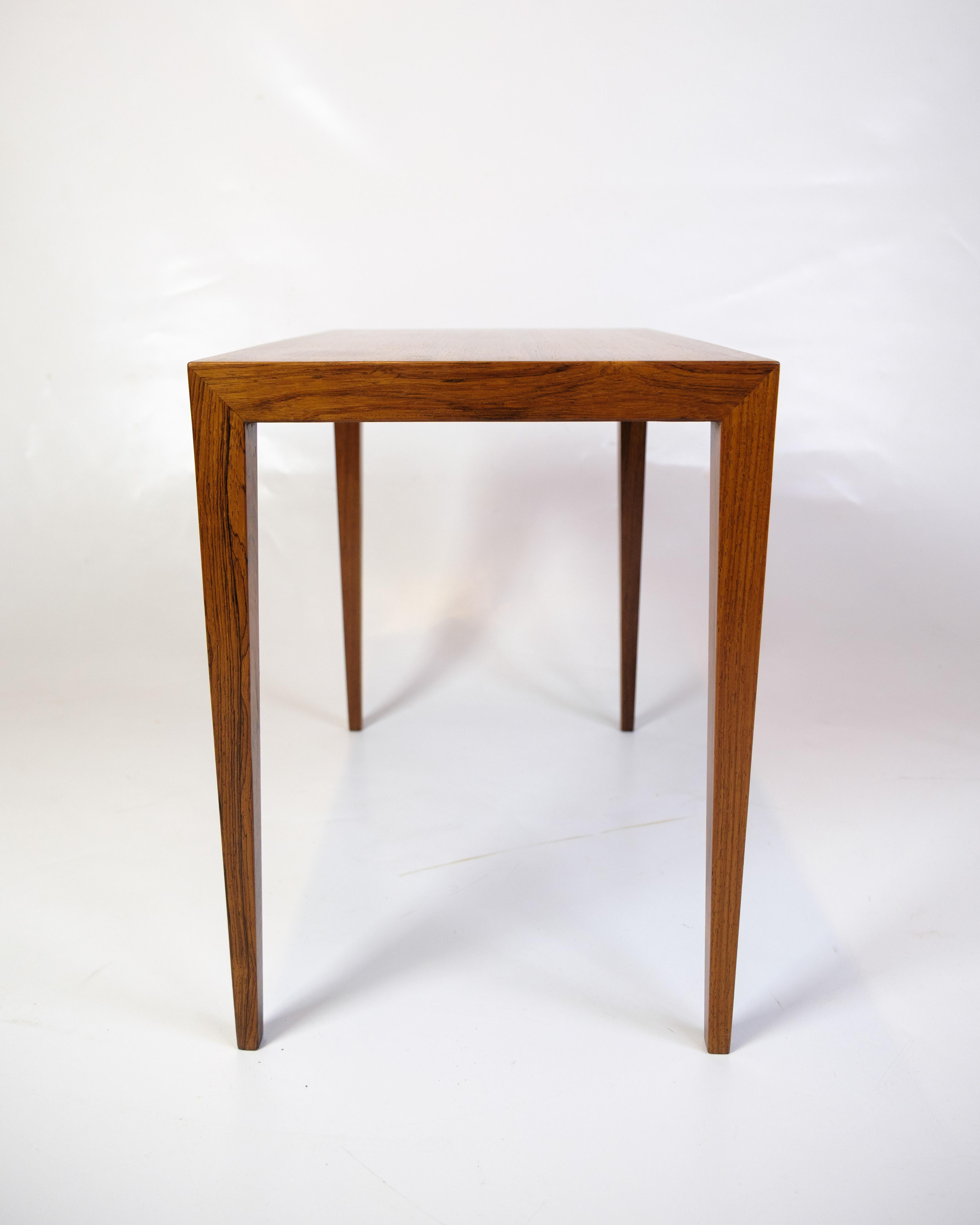 Mid-20th Century Side Table Model 31A Made In Rosewood By Severin Hansen For Haslev Furniture For Sale