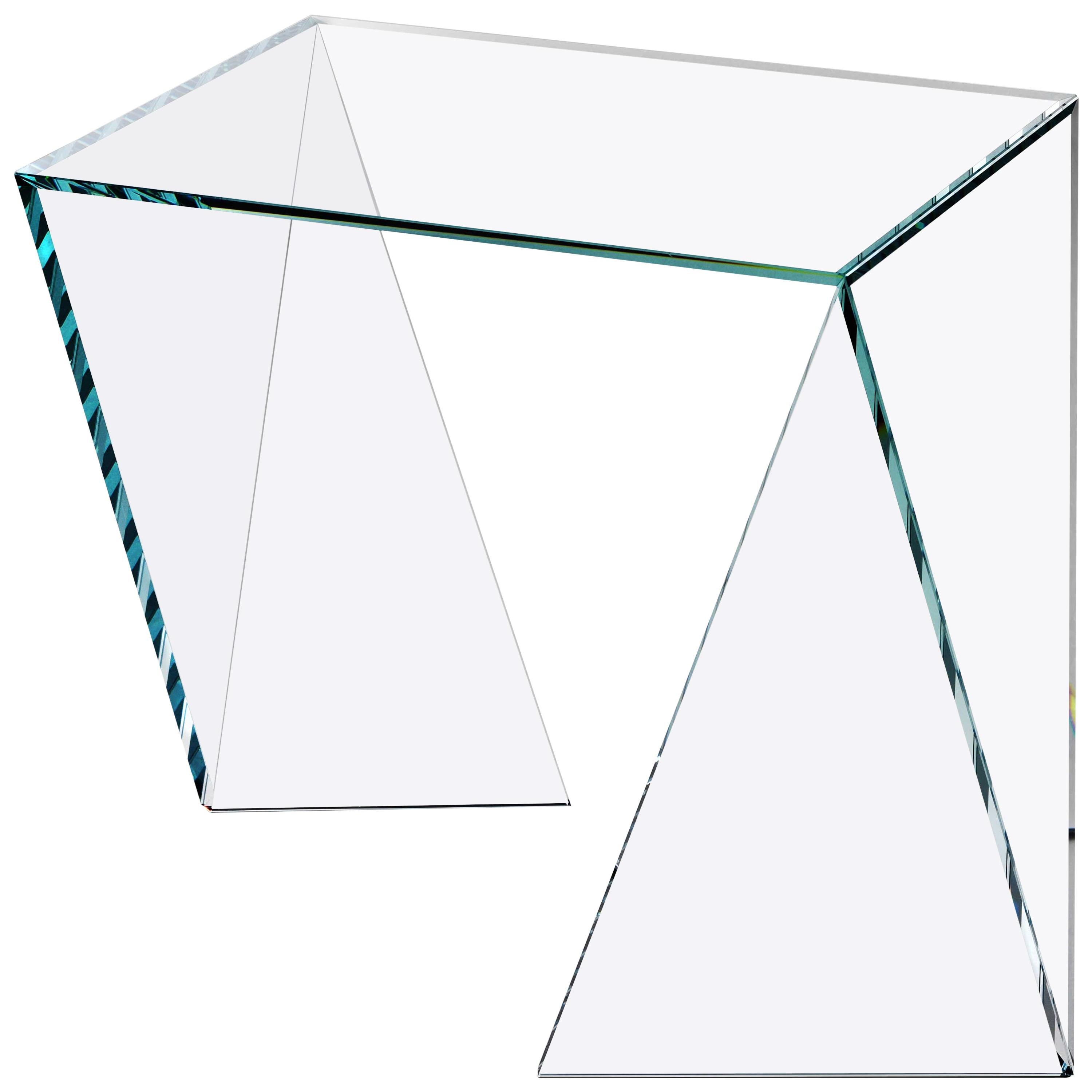 Side Table Modern Glass Crystal Limited Edition Design at 1stDibs